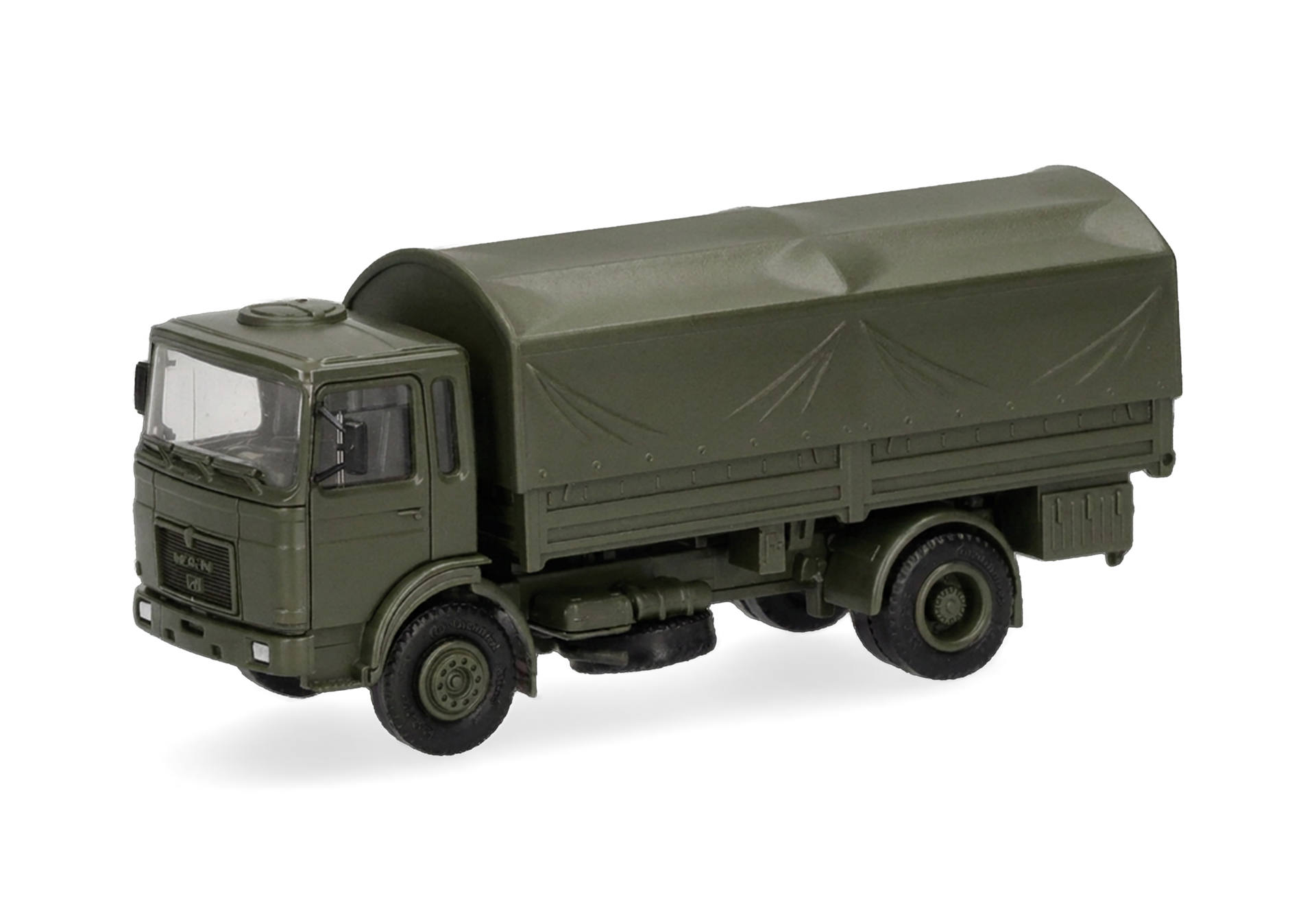military truck, cargo truck, green color, tank-topped, toy model