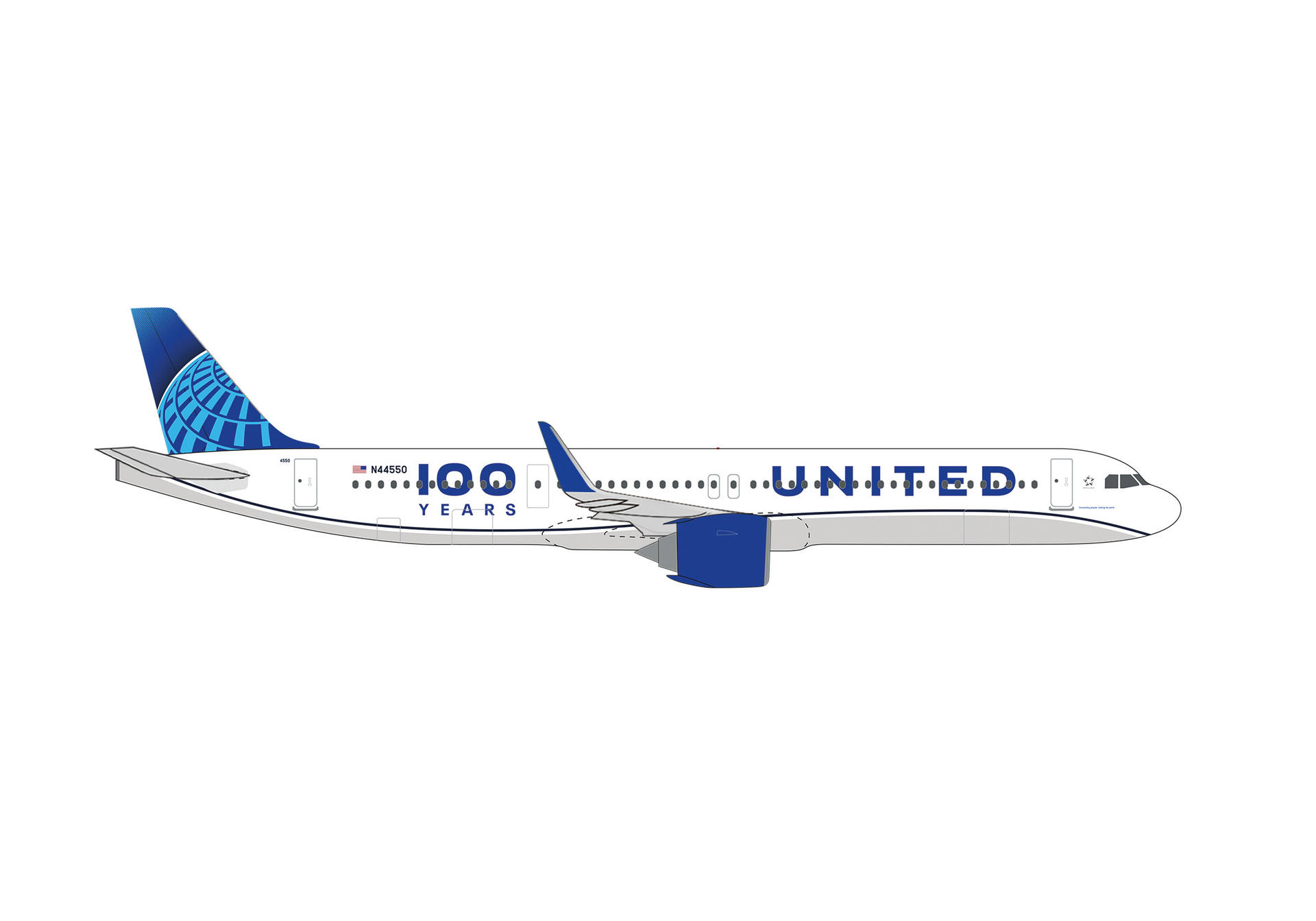 airliner, aircraft, United, livery, long-haul