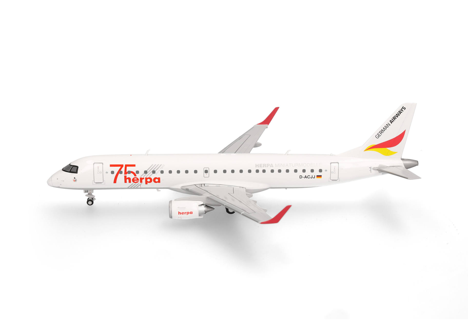 German Airways Embraer E190 “Herpa 75 Years” – D-ACJJ