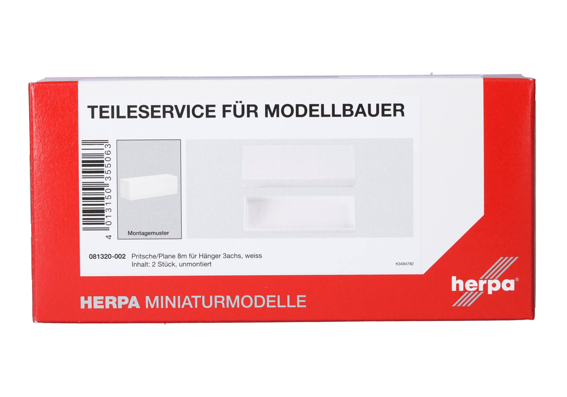 Parts Service: flat bed with canvas 8m for 3axles trailer (2 pieces)