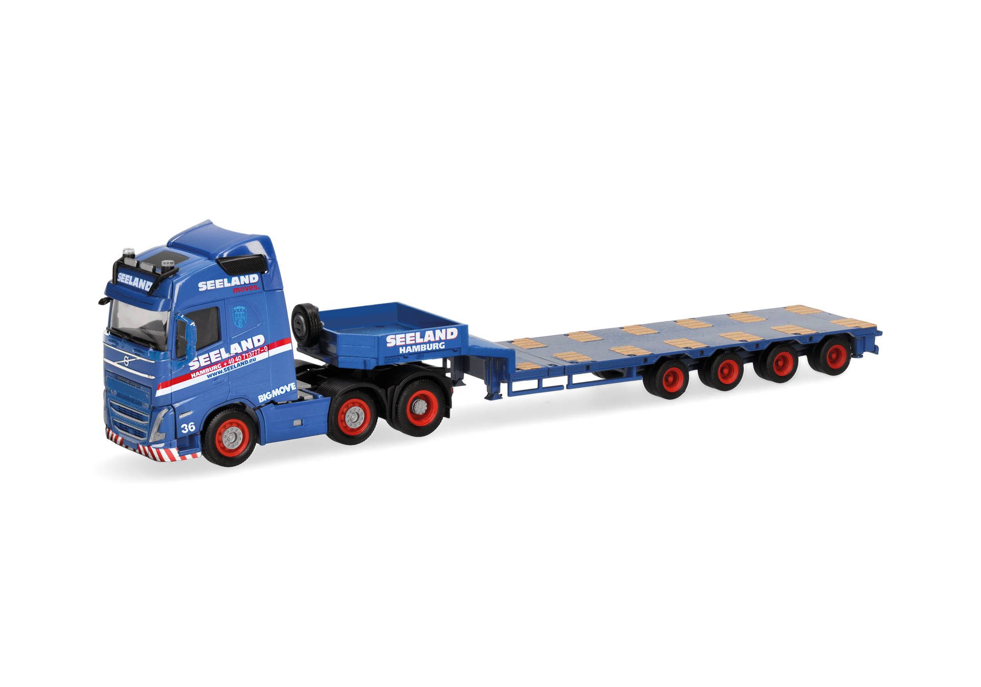 Volvo FH GL 2020 6x2 semi low-boy semitrailer truck "Seeland"