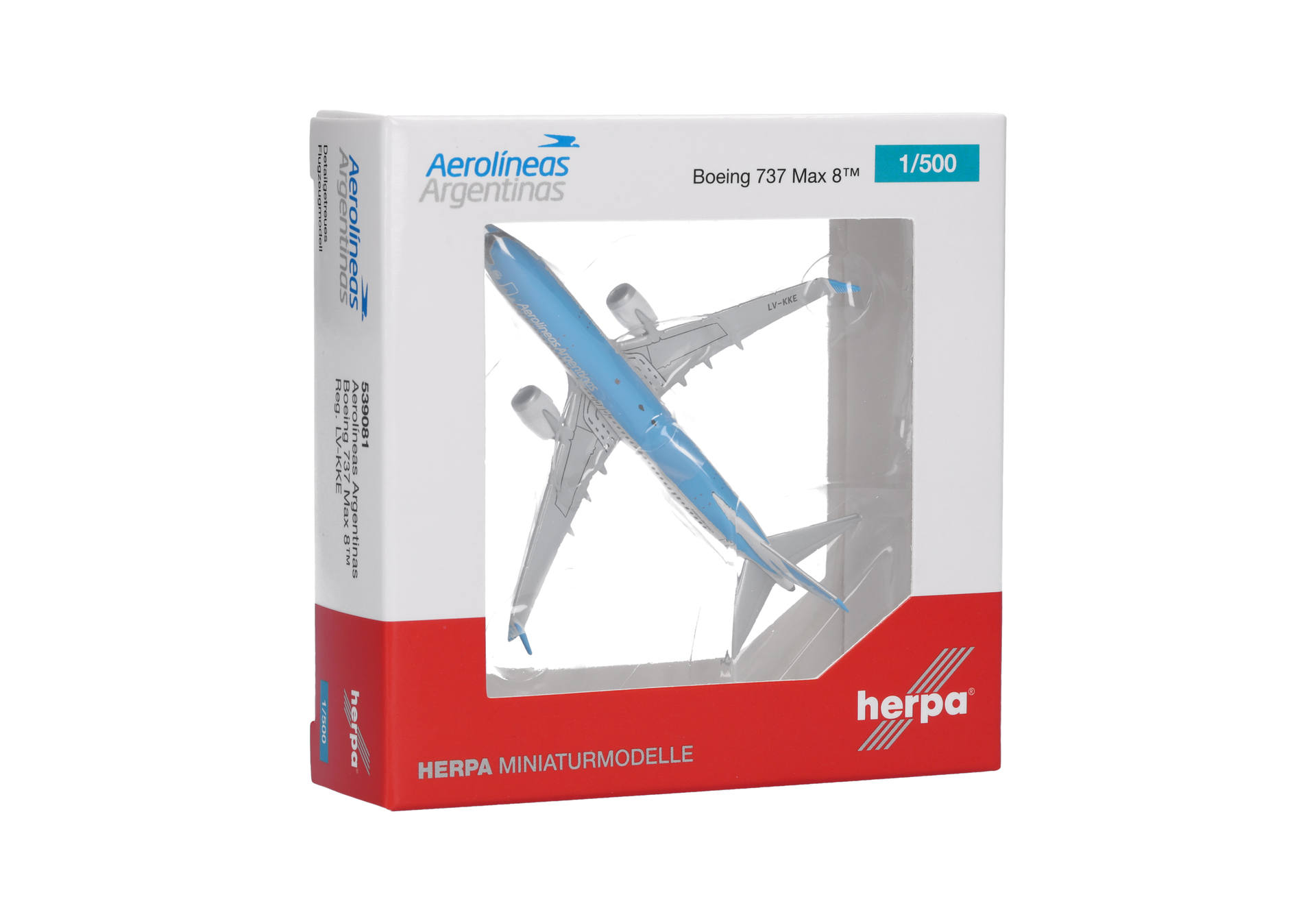 model airplane, aeroplane model, Boeing 737 Max 8, diecast model, kit packaging