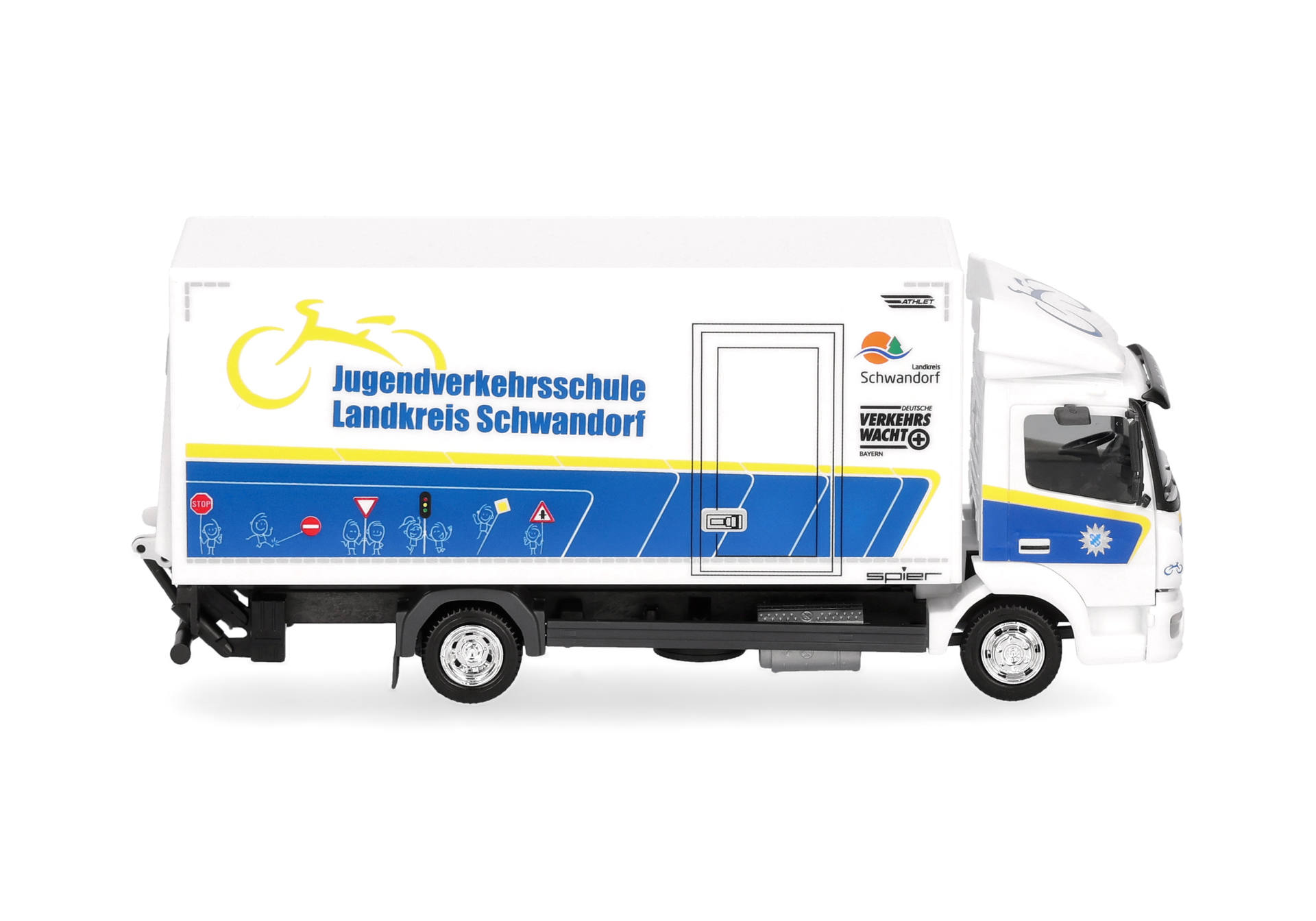 toy, truck, delivery, van, graphics