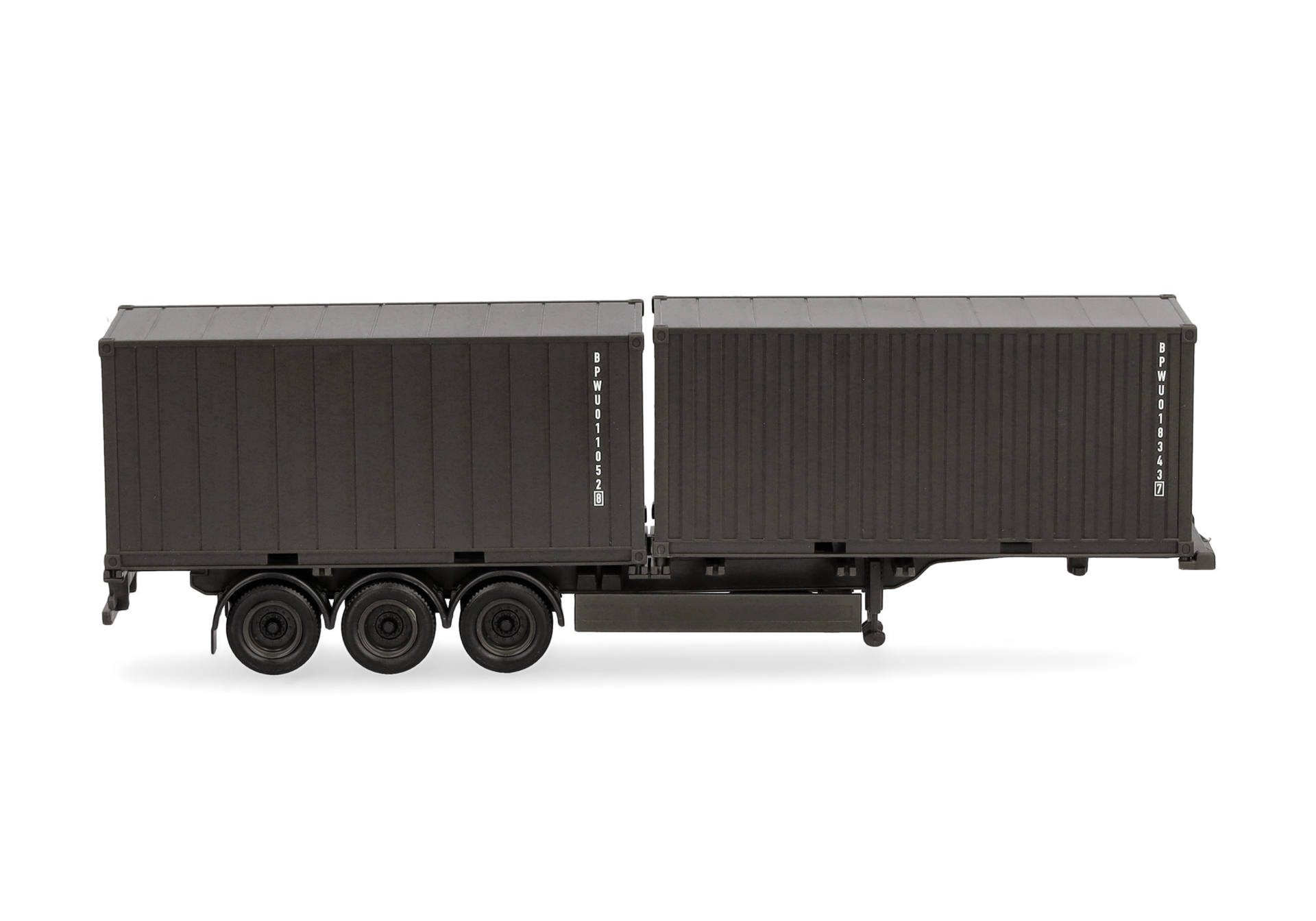 Container trailer 3axles mit 2 x 20ft. container "German armed forces/Bundeswehr"