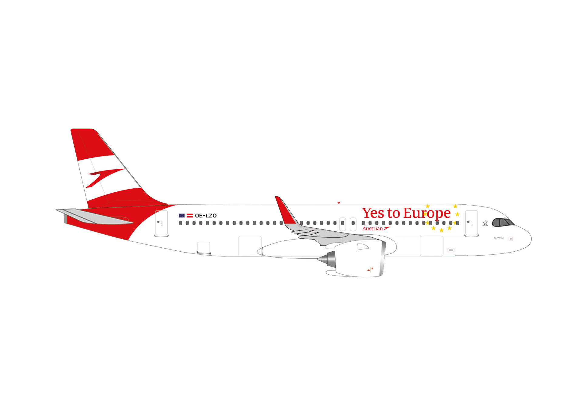 Austrian Airlines Airbus A320neo "Yes to Europe"