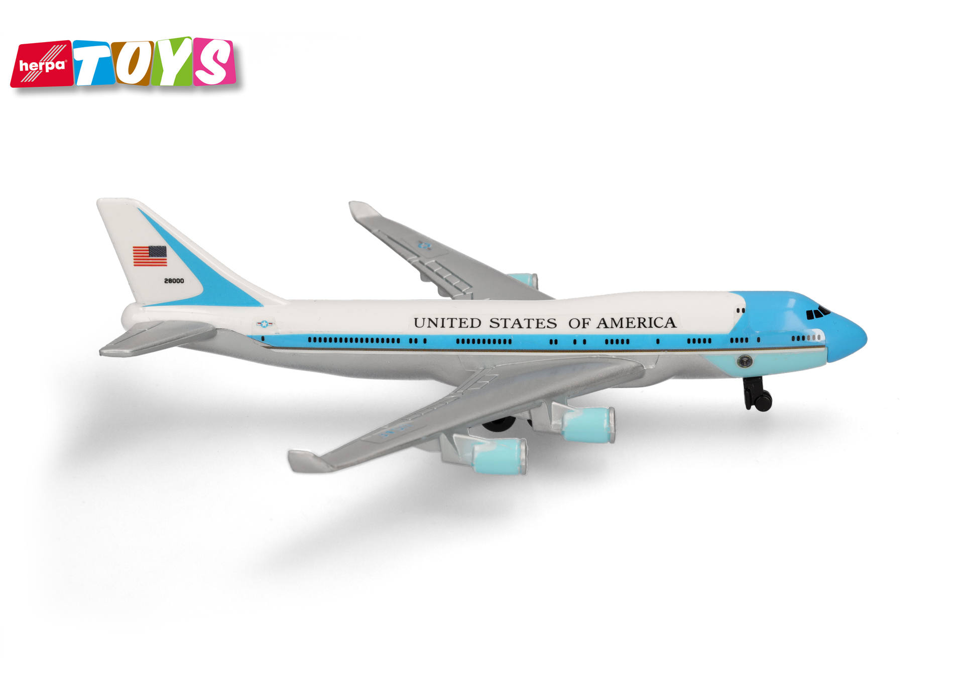 airplane, toy, airliner, blue white, United States of America, airplane, toy, United States, blue, jet