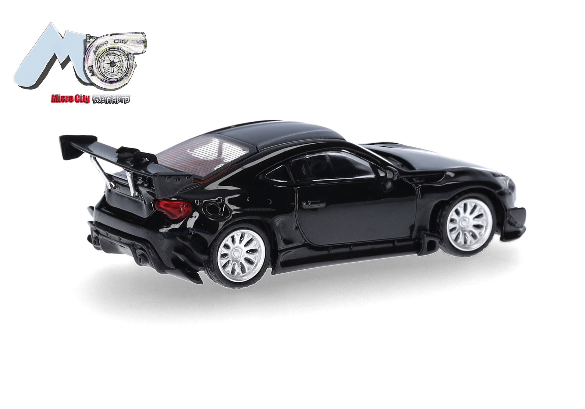 Spielzeugauto, schwarzes Auto, Sportwagen, Zinkdruckguss, Heckspoiler