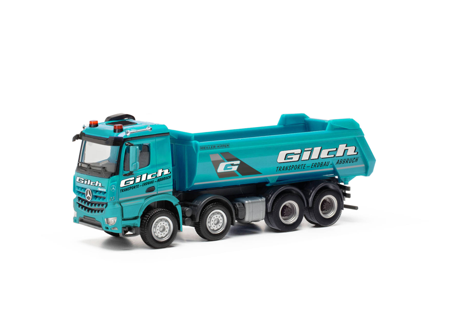 Spielzeug-Lkw, Absetzkipper/LKW, Türkis, sechs Räder, Mercedes-Stern, Lastwagen Spielzeug, Spielzeug lastwagen, Türkis, sechs Räder, Mercedes Lastwagen