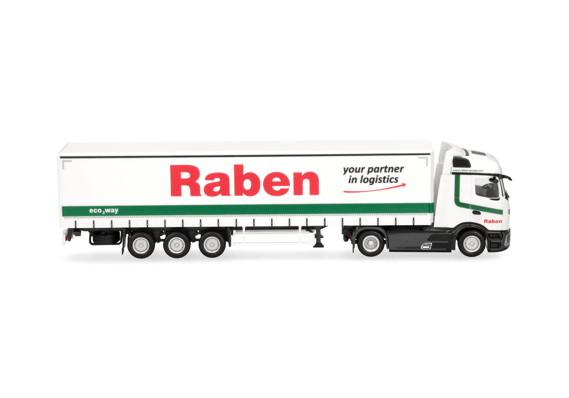Mercedes-Benz Actros L ProCabin Streamspace Gardinenplanen-Sattelzug "Raben Logistics"