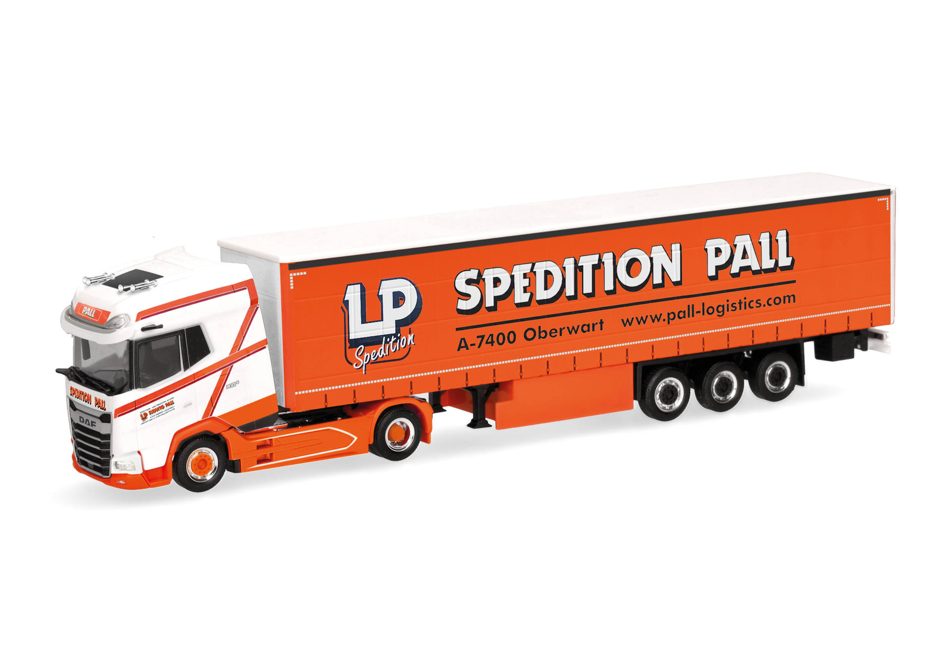 DAF XG+ curtain canvas semitrailer truck "Ludwig Pall" (Austria/Oberwart)