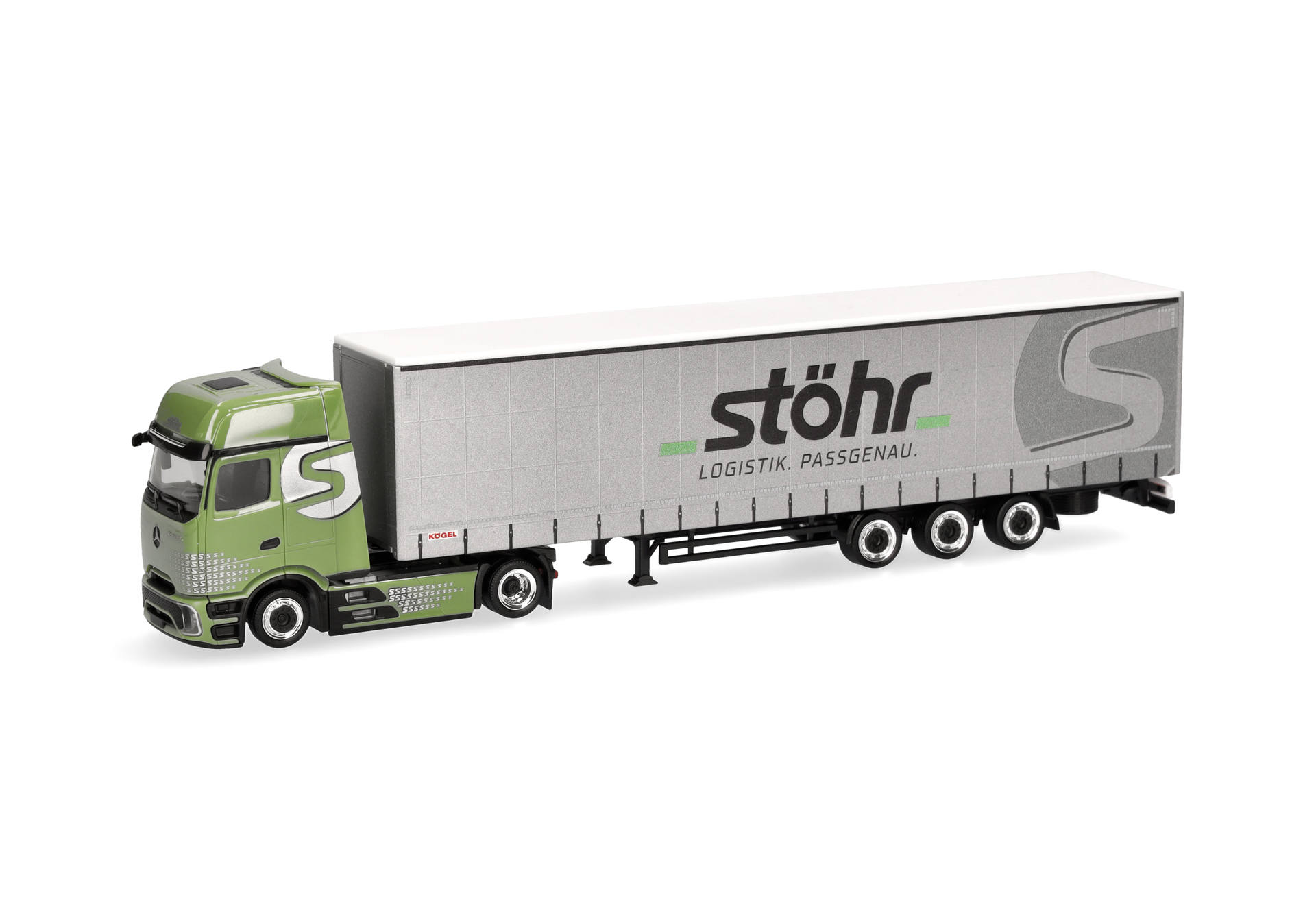 truck, tractor-trailer, semi-trailer, logistics, green truck