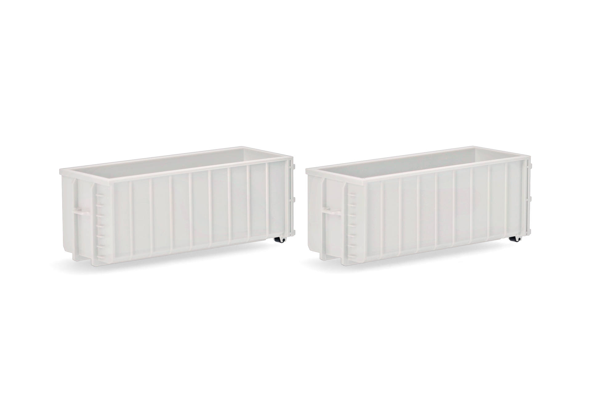 Accessories: ripped roll-off tray, white (2 pieces)