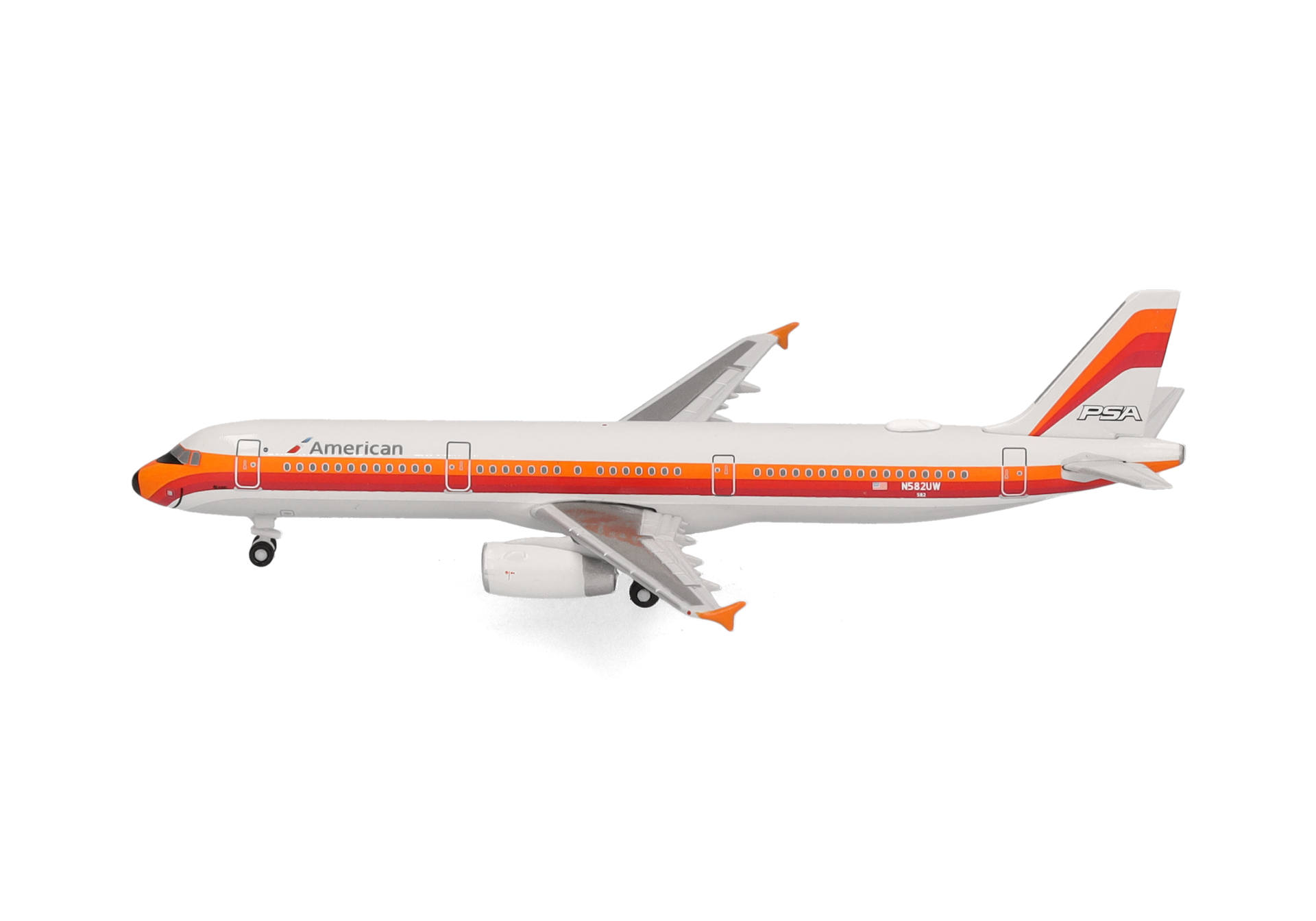 American Airlines Airbus A321 - PSA Heritage livery - N582UW