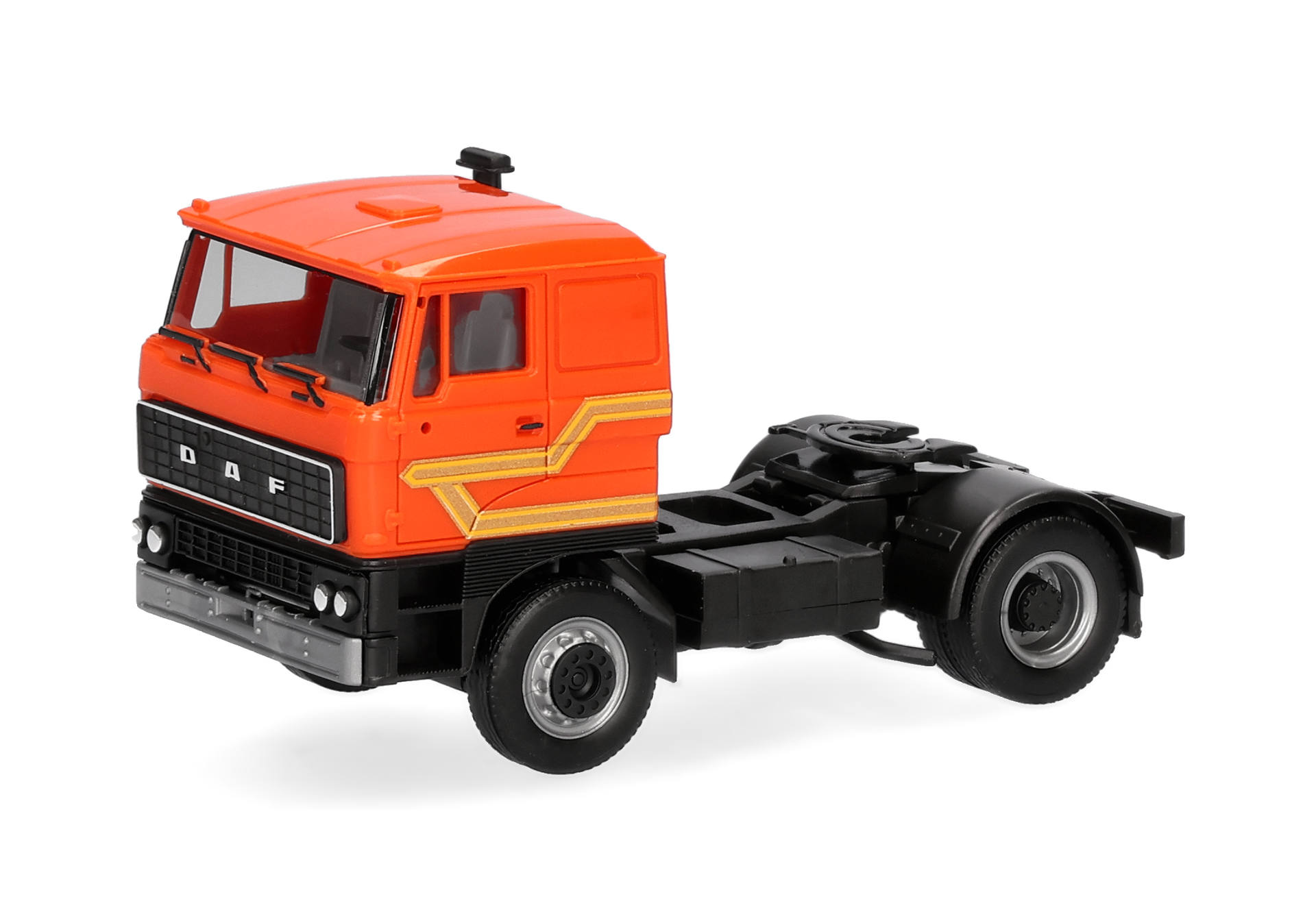 truck, cab, orange, semi-truck, model