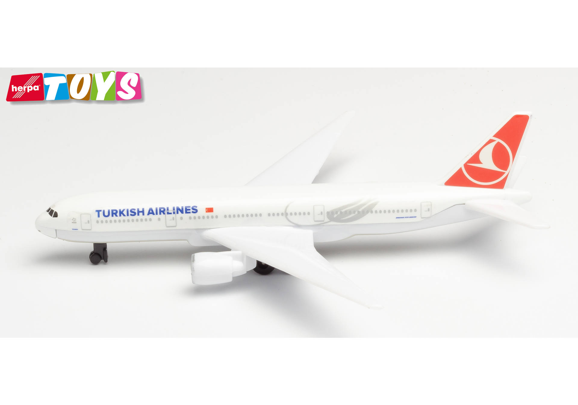 toy airplane, airliner, white, red tail, model aircraft, airplane, model, Turkish Airlines, jet, white
