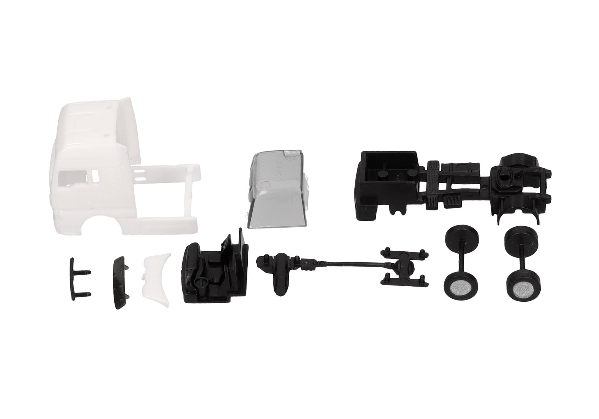 Parts service, scale N (1/160) MAN TGX XXL (2008) rigid tractor 2axles, white, 2 pieces