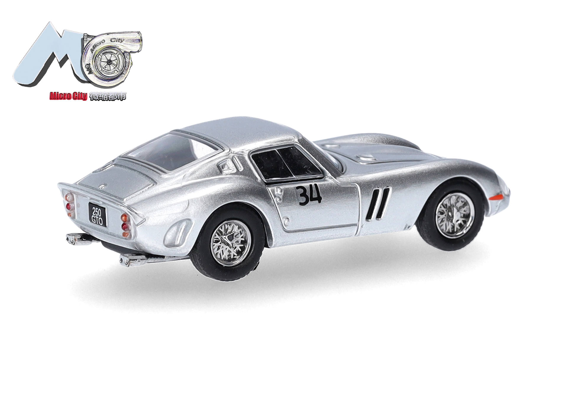 Spielzeugauto, Diecast-Modell, Silber, Rennwagen, Maßstab 1:36