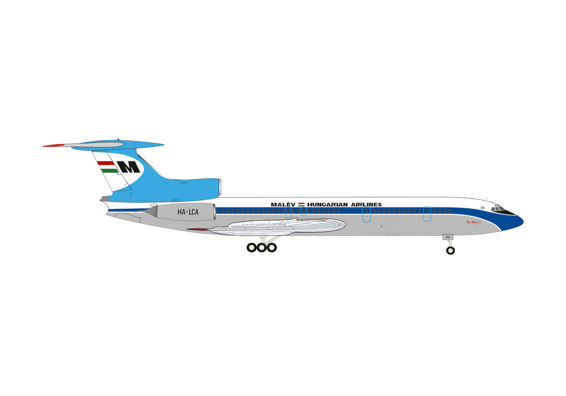 Malév Hungarian Airlines Tupolev TU-154B2 – HA-LCA "Dr. Fülöp András"