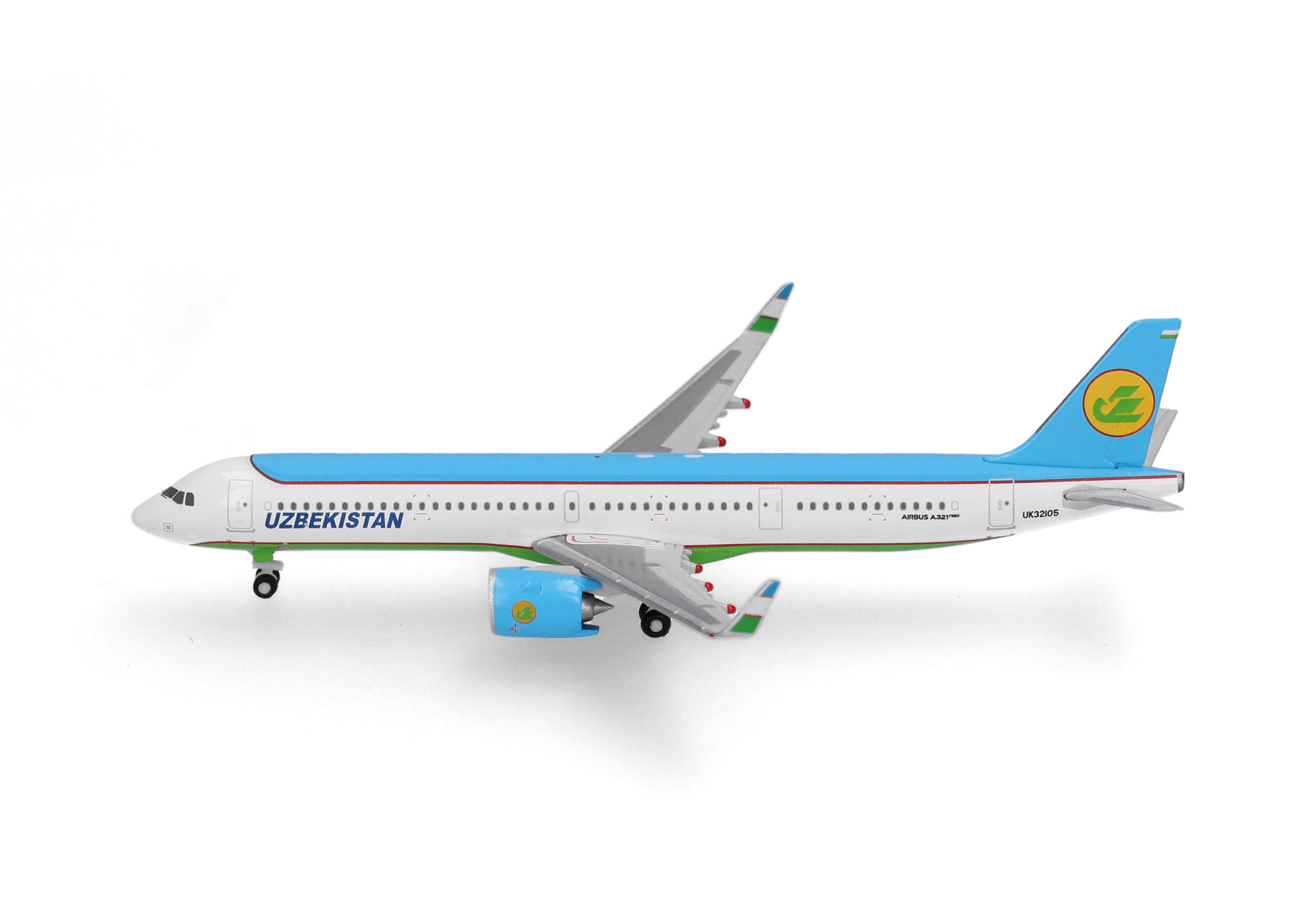 airplane, jet, airliner, Uzbekistan, blue-white-green-scheme