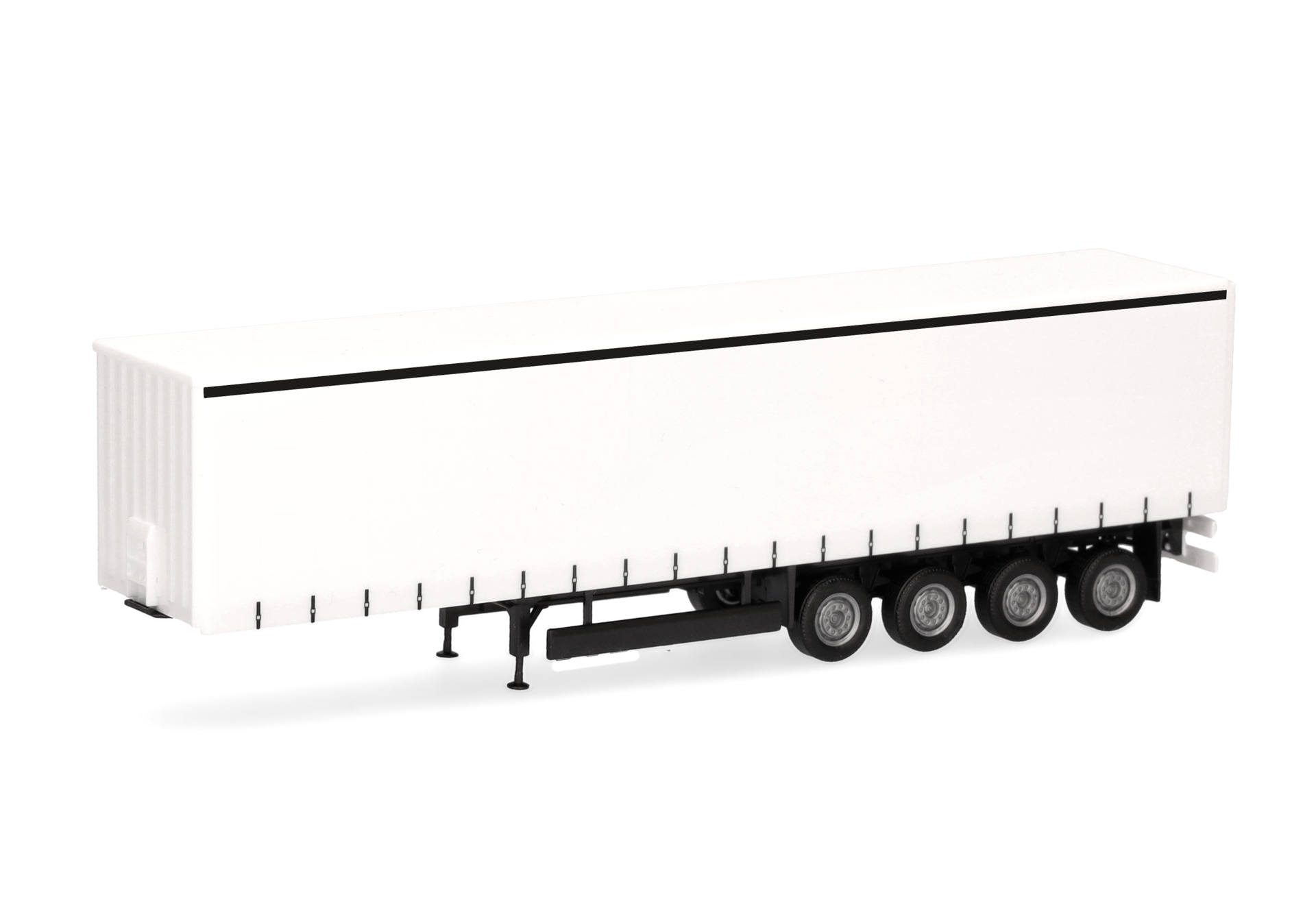Canvas curtain trailer 4axles, white