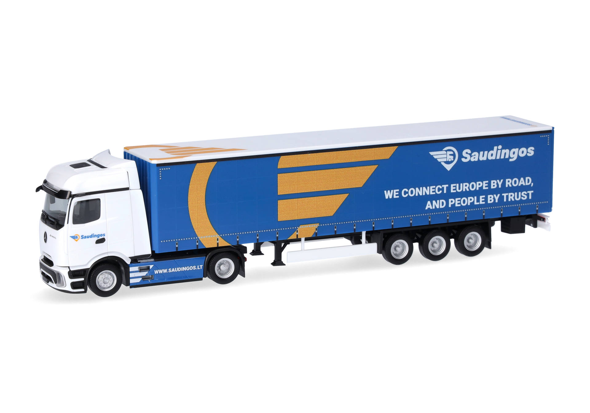 Mercedes-Benz Actros L ProCabin Bigspace curtain canvas semitrailer truck "Saudingos" (Lithuania/Siauliai)
