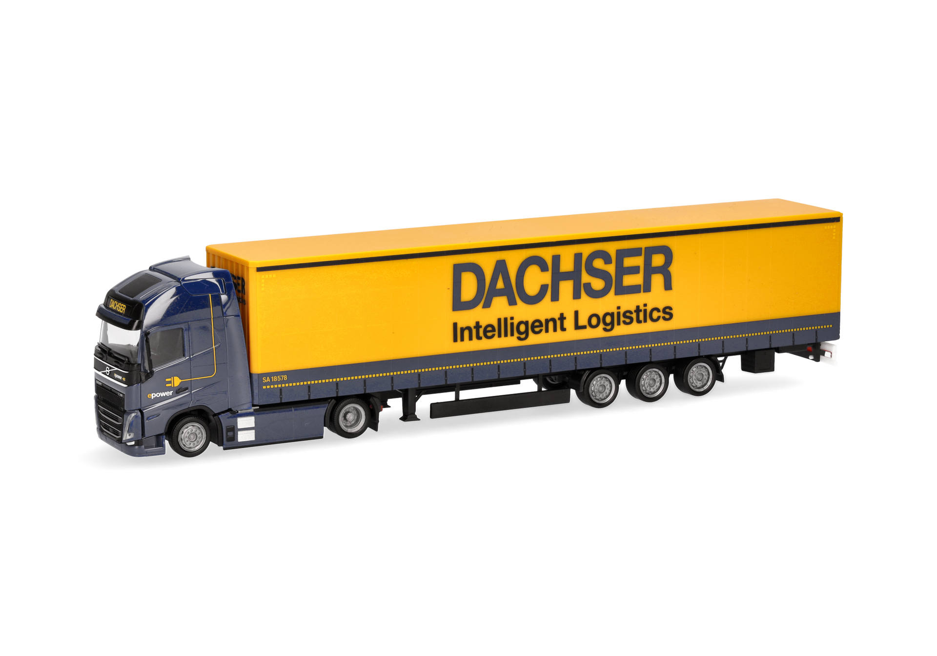 Volvo FH GL XL 2020 Electric volume curtain canvas semitrailer "Dachser Intelligent Logstics"