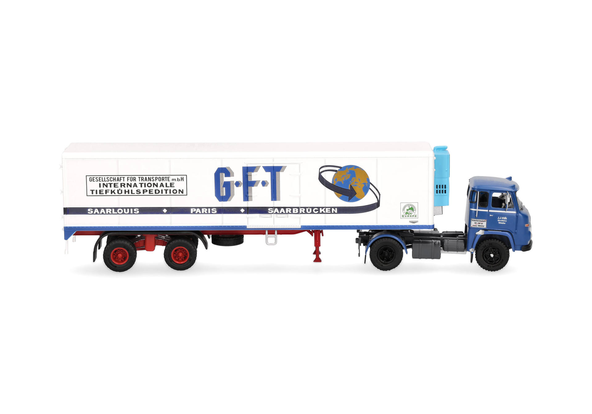Scania Vabis LB 76 refrigerated box semitrailer truck "GFT Wetzlar" (Hesse/Wetzlar)