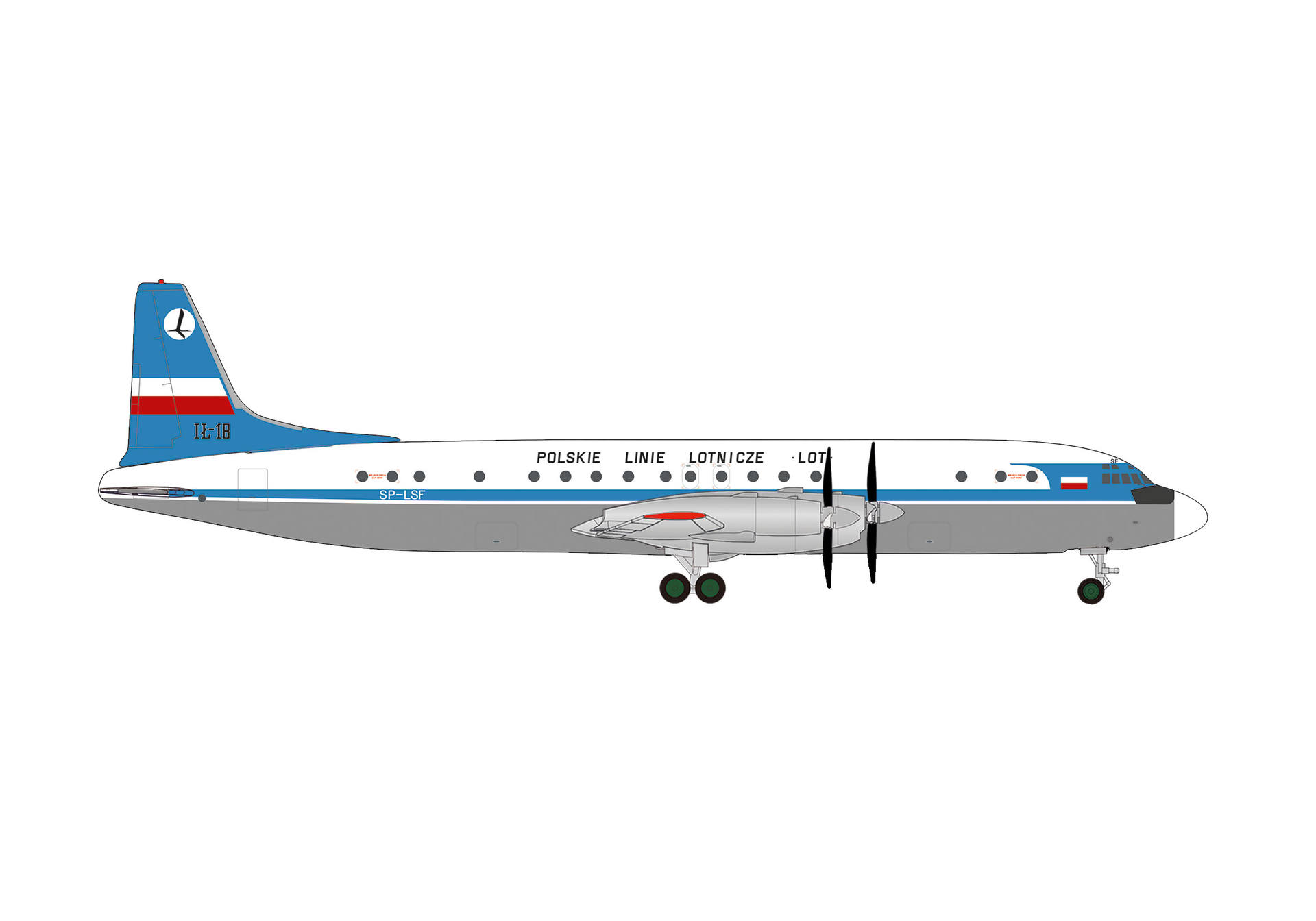 LOT Polish Airlines Ilyushin IL-18 (original colors)