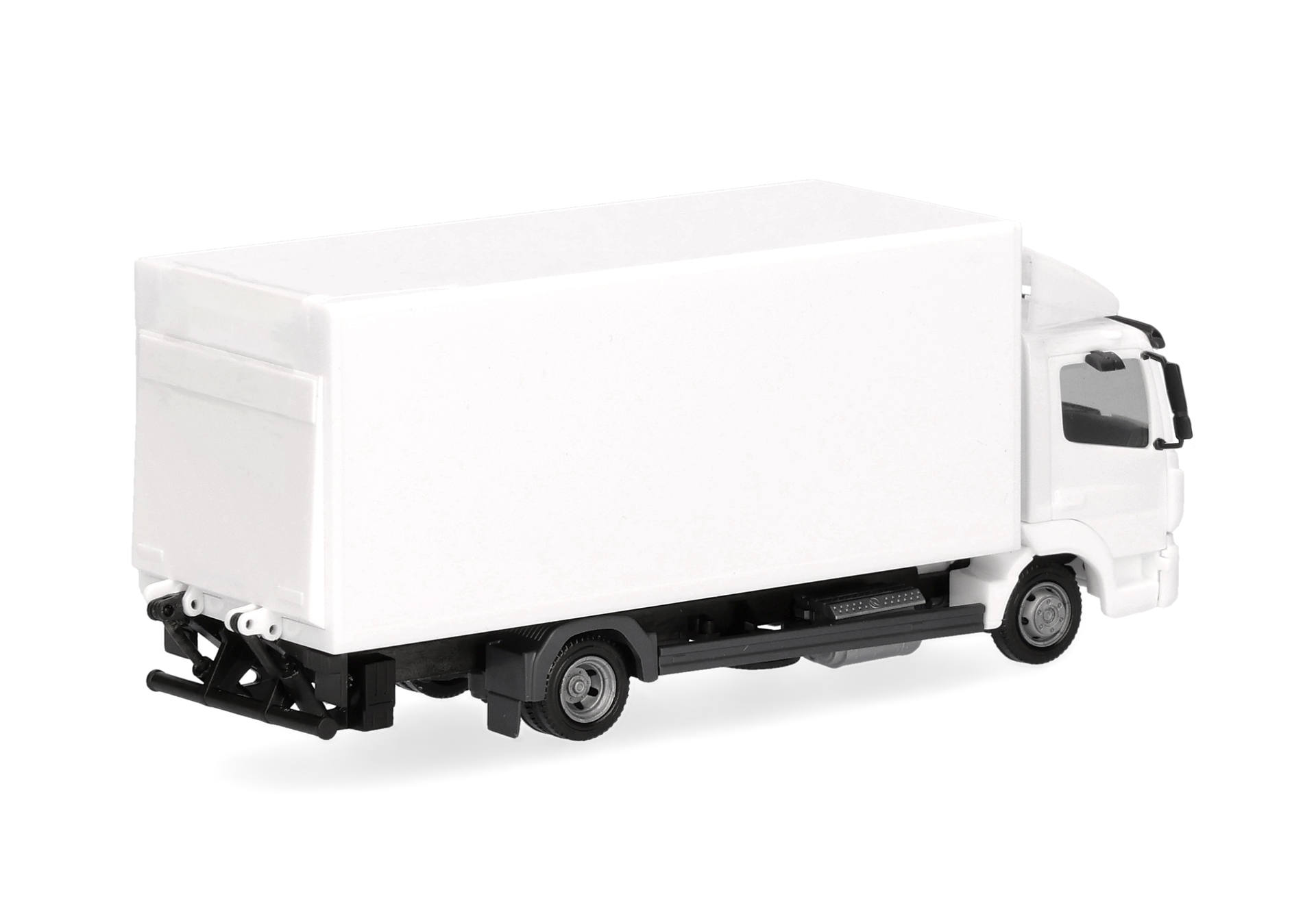Herpa MiniKit: Mercedes-Benz Atego 13 box truck with rear tail lift, white (1 piece)