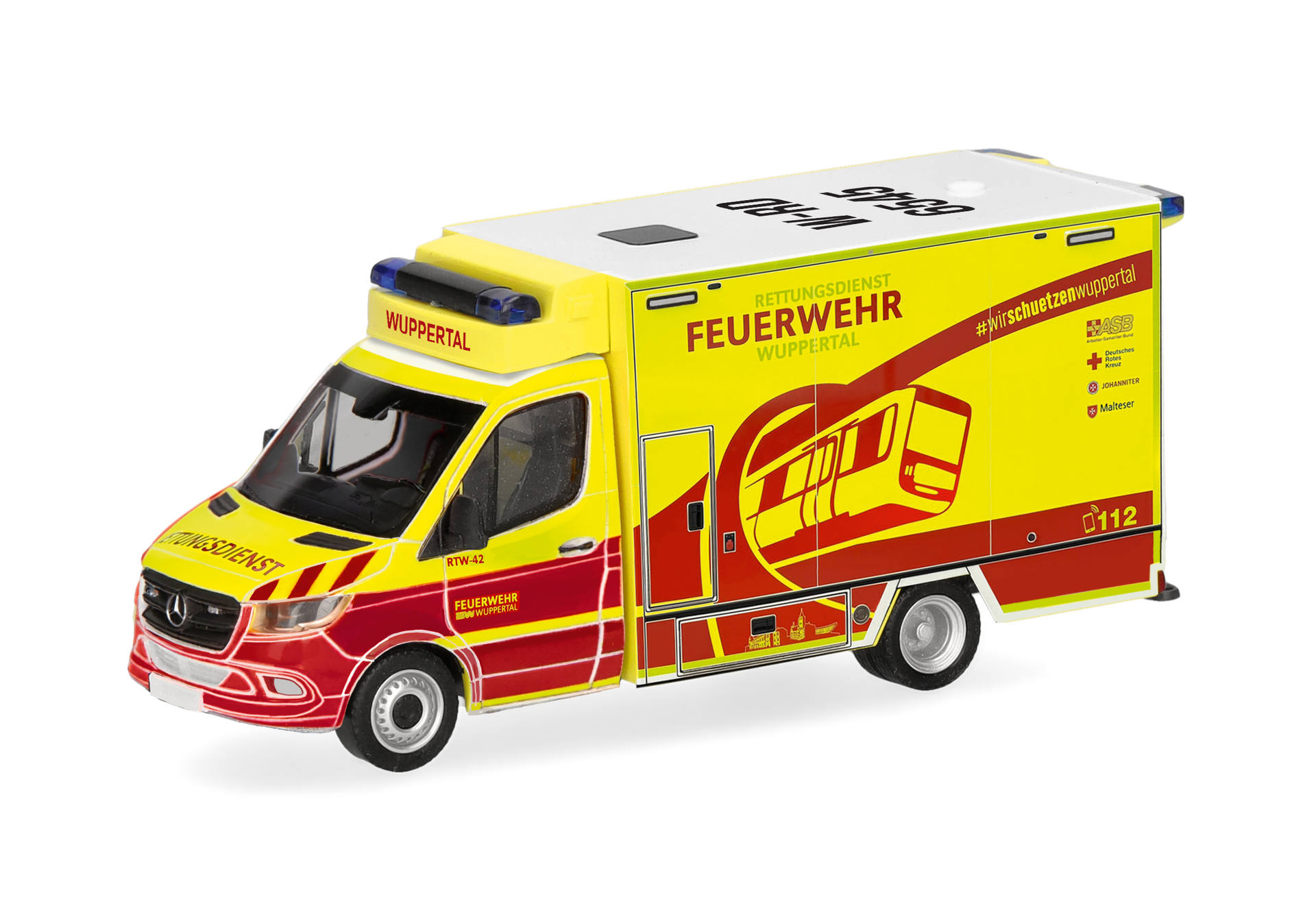 ambulance, emergency vehicle, rescue van, yellow red livery, rtw-42