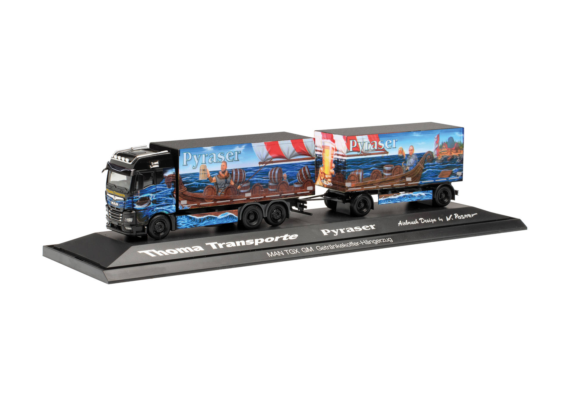 MAN TGX GM beverage box trailer truck "Pyraser III / Rudi Thoma"