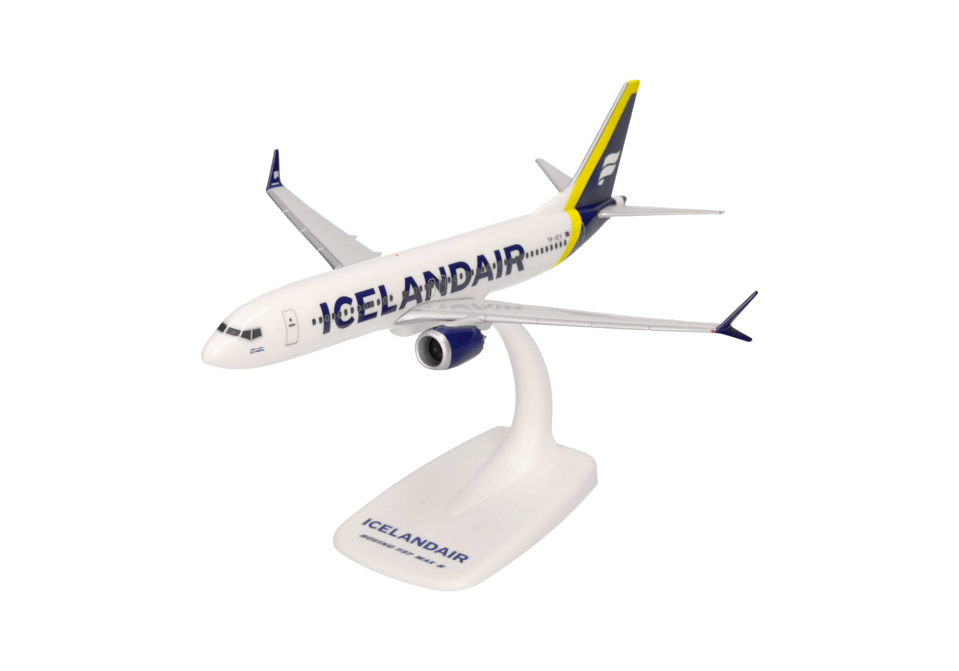 Icelandair Boeing 737 Max 8 - yellow tail stripe