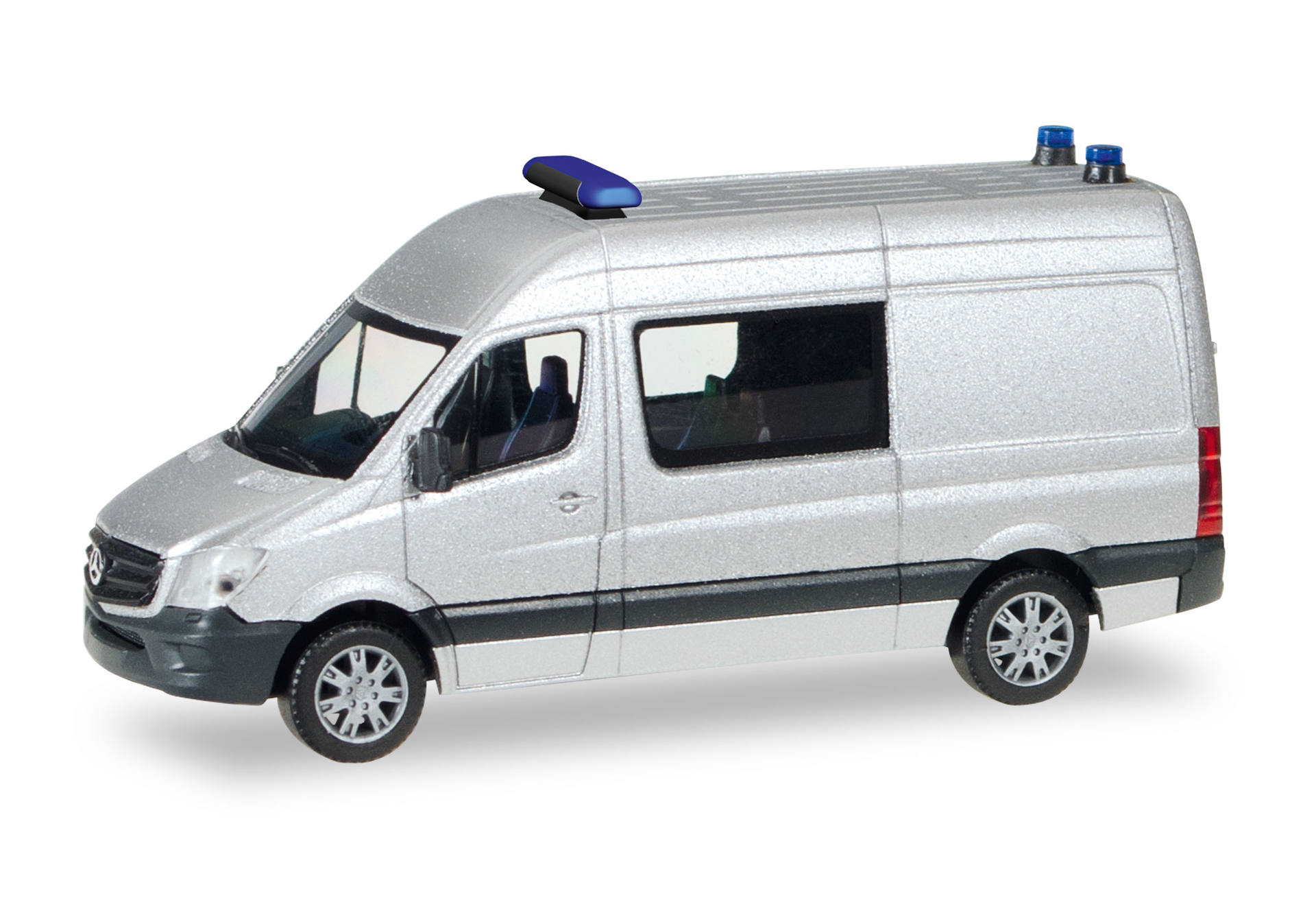 Herpa Minikit Mercedes-Benz Sprinter Halbbus, unbedruckt, silber