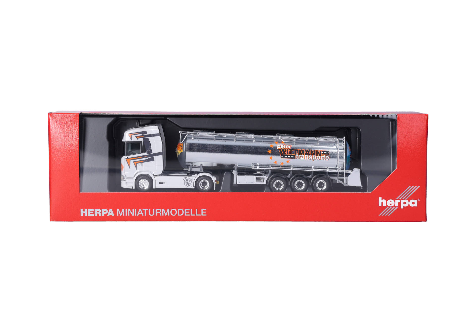 model truck, tanker truck, diecast, metallic, red box