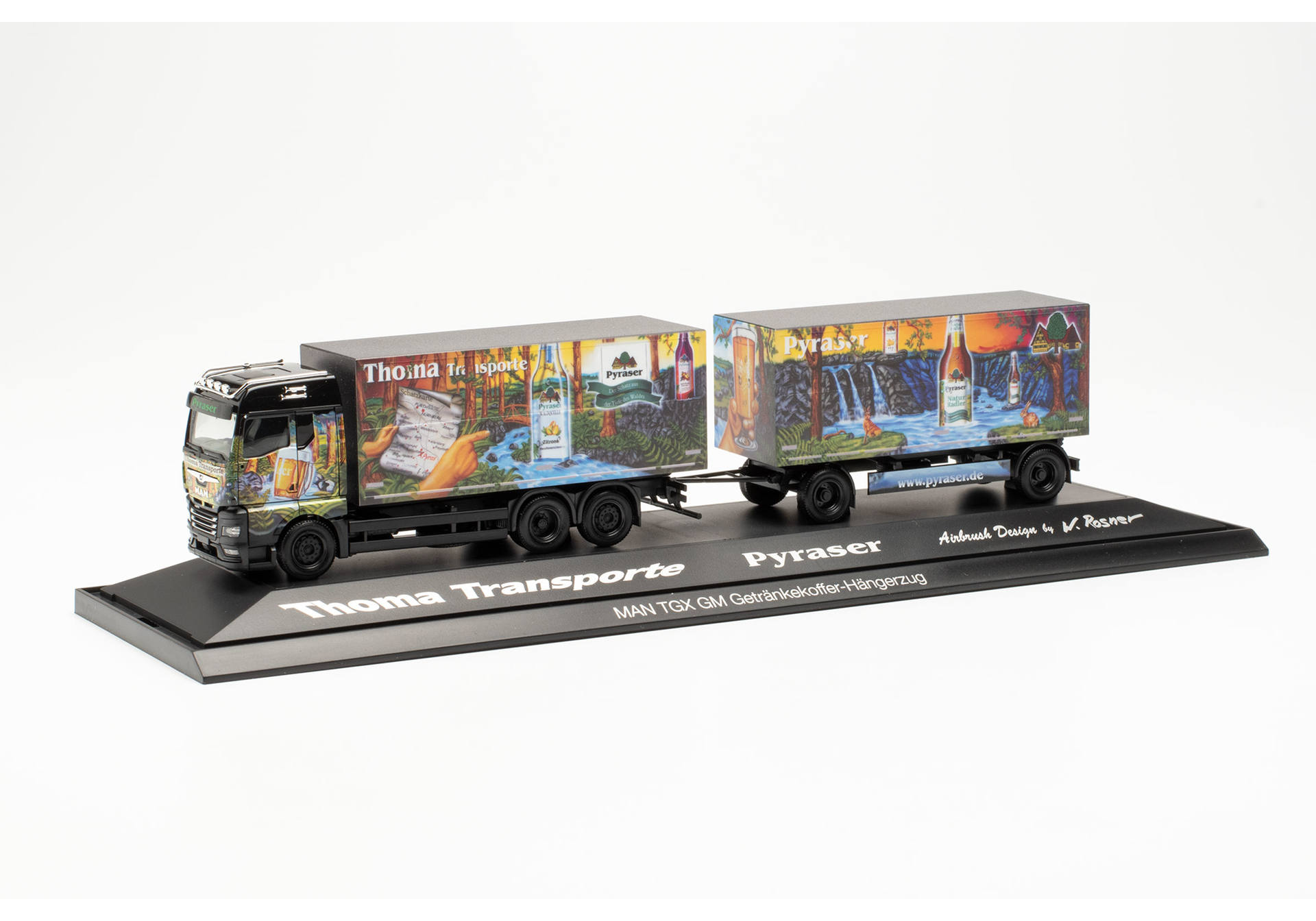 MAN TGX GX Getränkekoffer-Hängerzug „Pyraser II / Thoma Transporte"