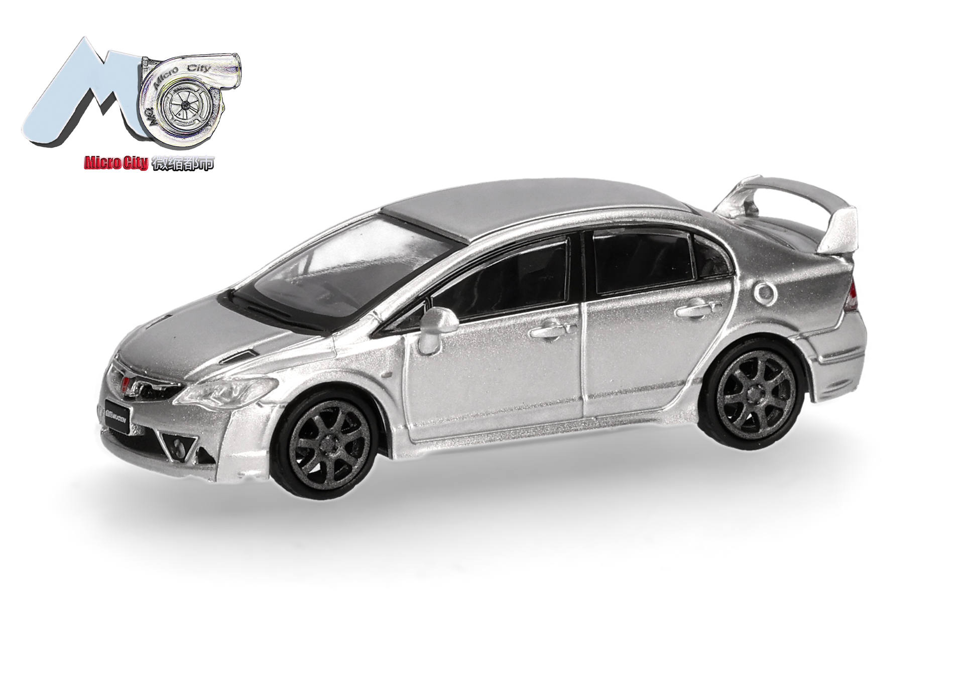 Spielzeugauto, Diecast, Silber, Limousine, Spoiler, Spielzeugauto, Gussmodell, Limousine, Silber, Heckspoiler