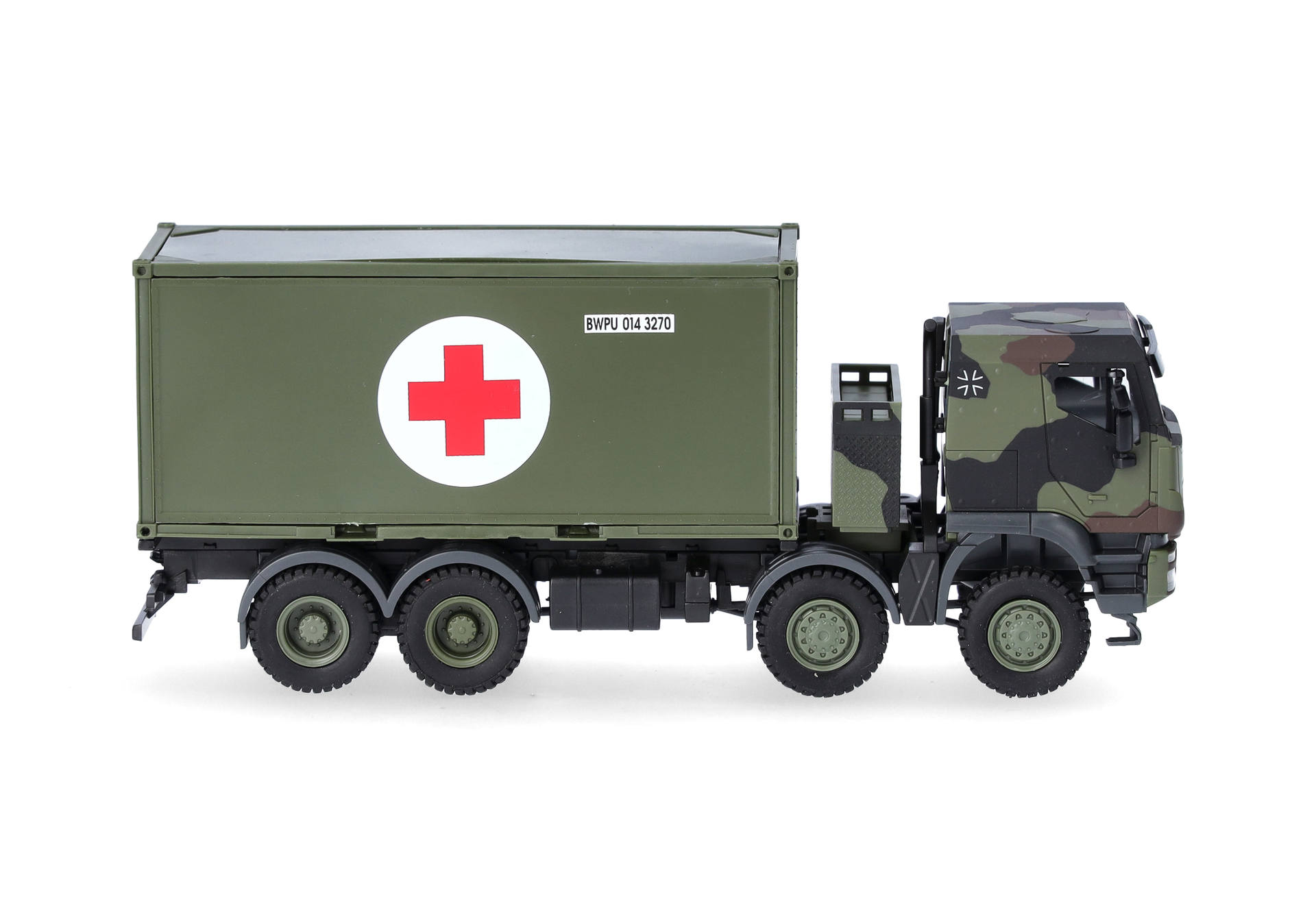 Iveco Trakker 8x8 mit 20 ft. Container "Bundeswehr / Rotes Kreuz"