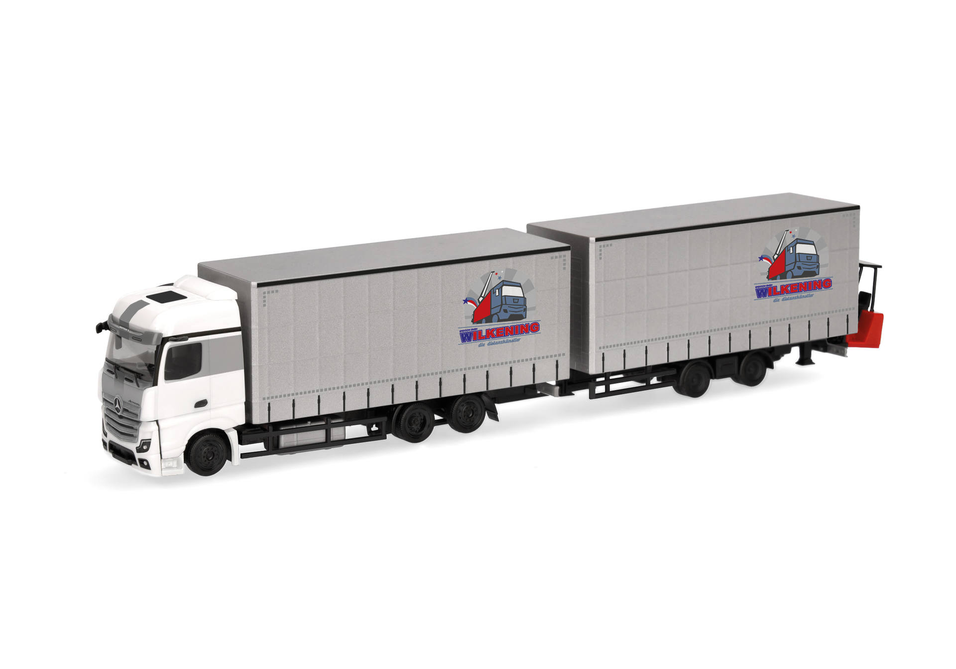 Mercedes-Benz Actros Bigspace volume curtain canvas trailer truck with tail lift "Wilkening"
