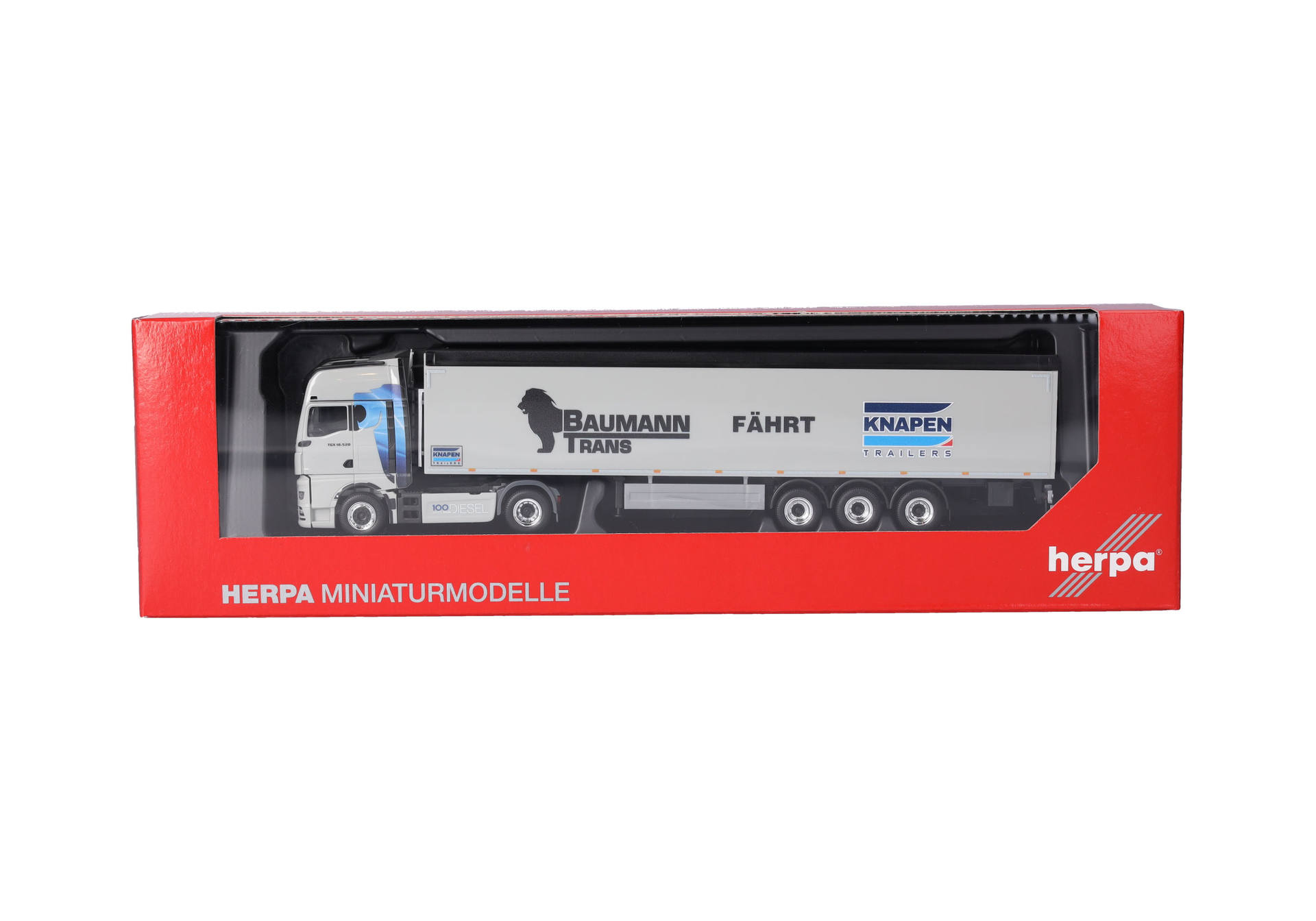 MAN TGX GX Schubboden-Sattelzug "Baumann/Knapen"