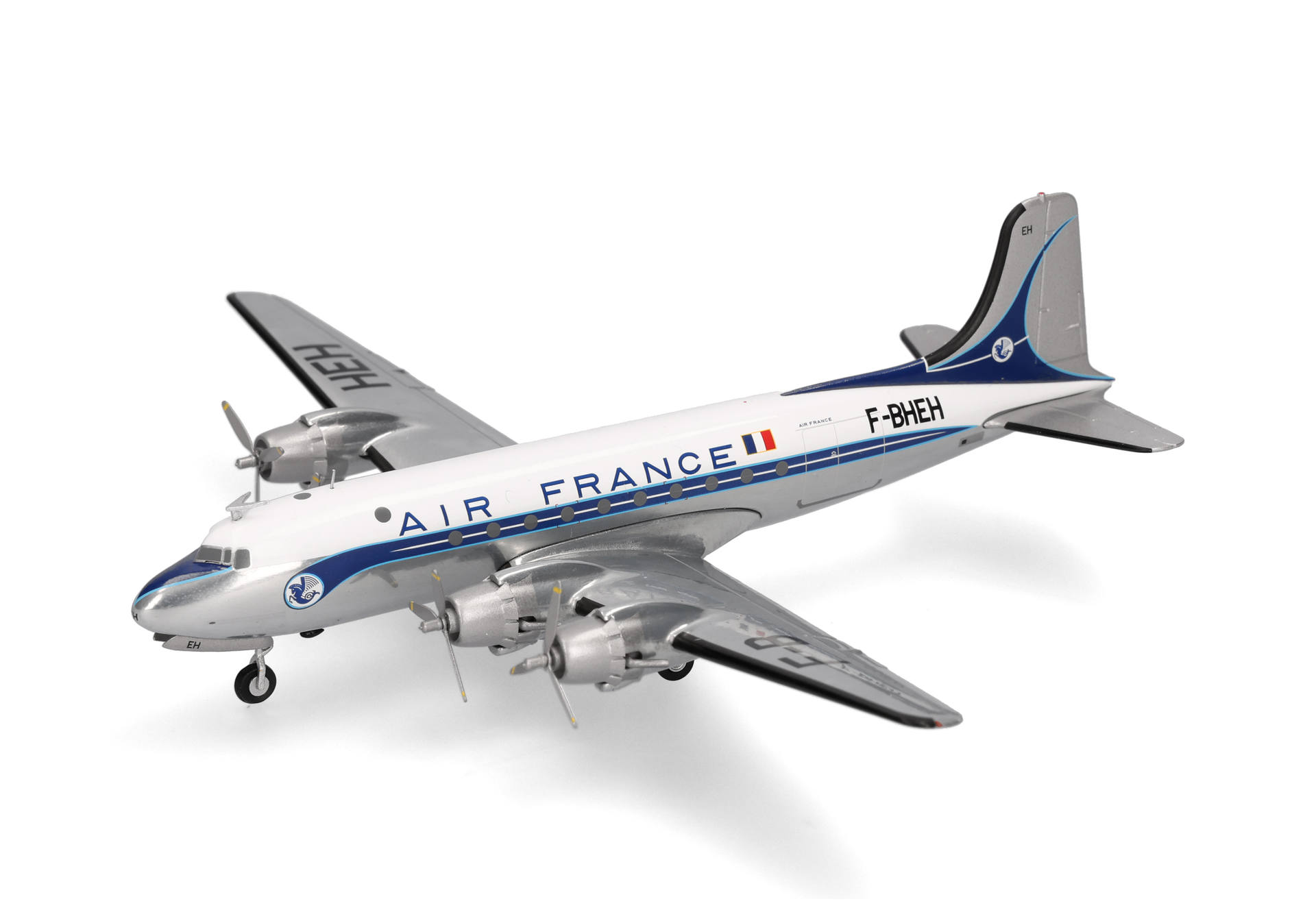 aircraft, airliner, propeller plane, model, white blue gray