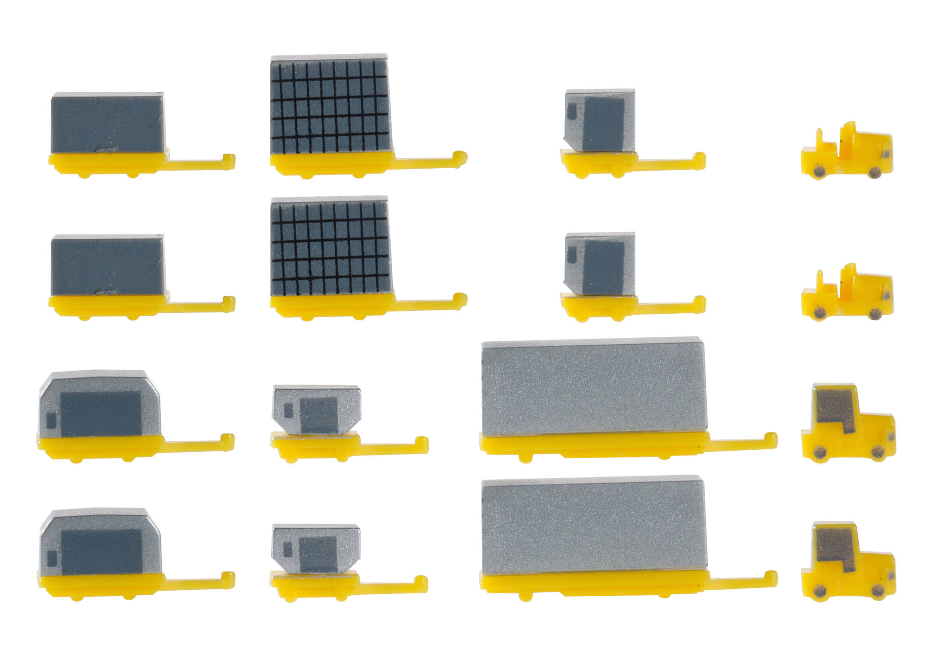 Flughafenzubehör: Container-Fahrzeuge neu (2x 2 Zugmaschinen, 2x 6 Container)