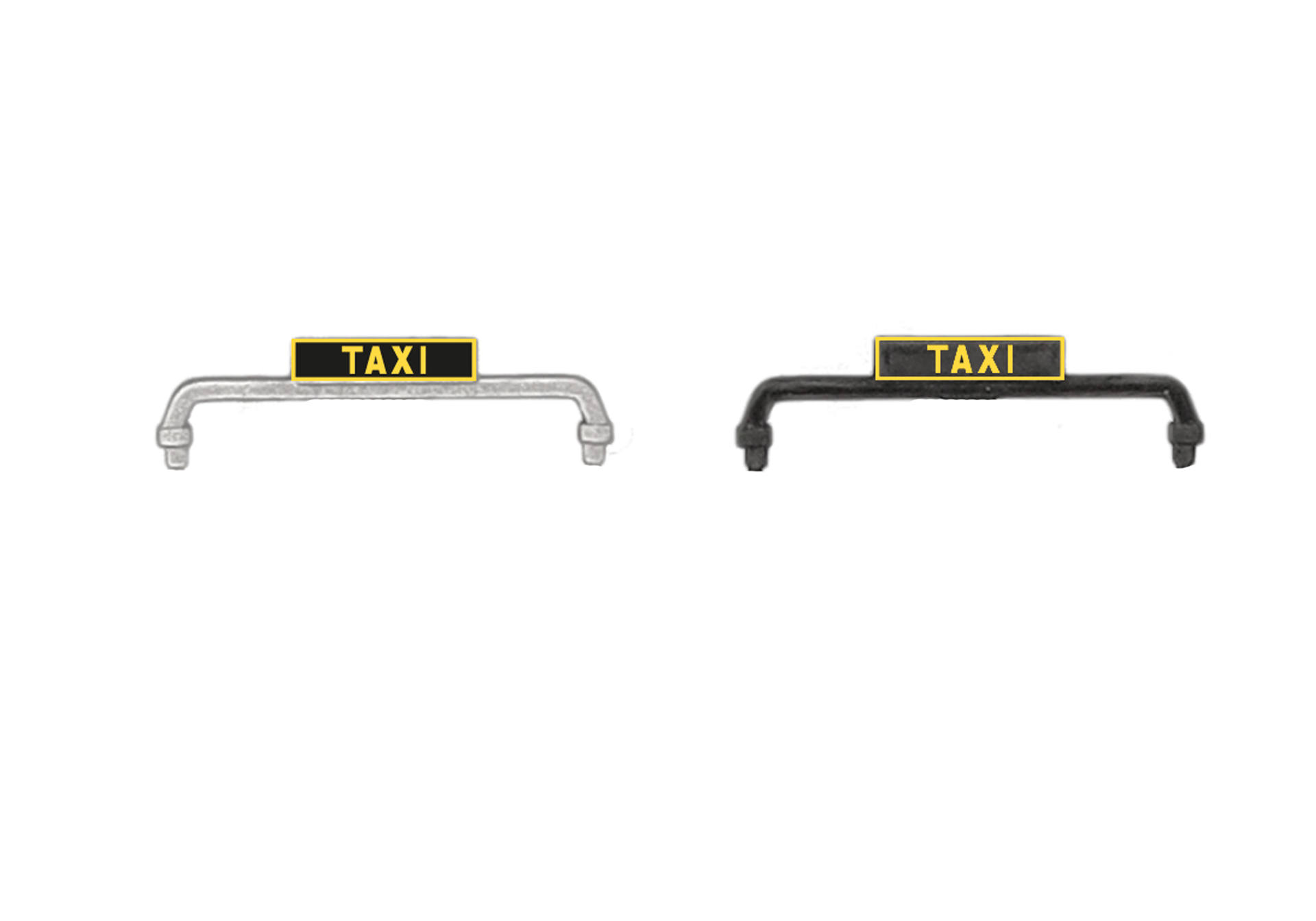 taxi sign, cab sign, roof sign, engineered handle, side-by-side