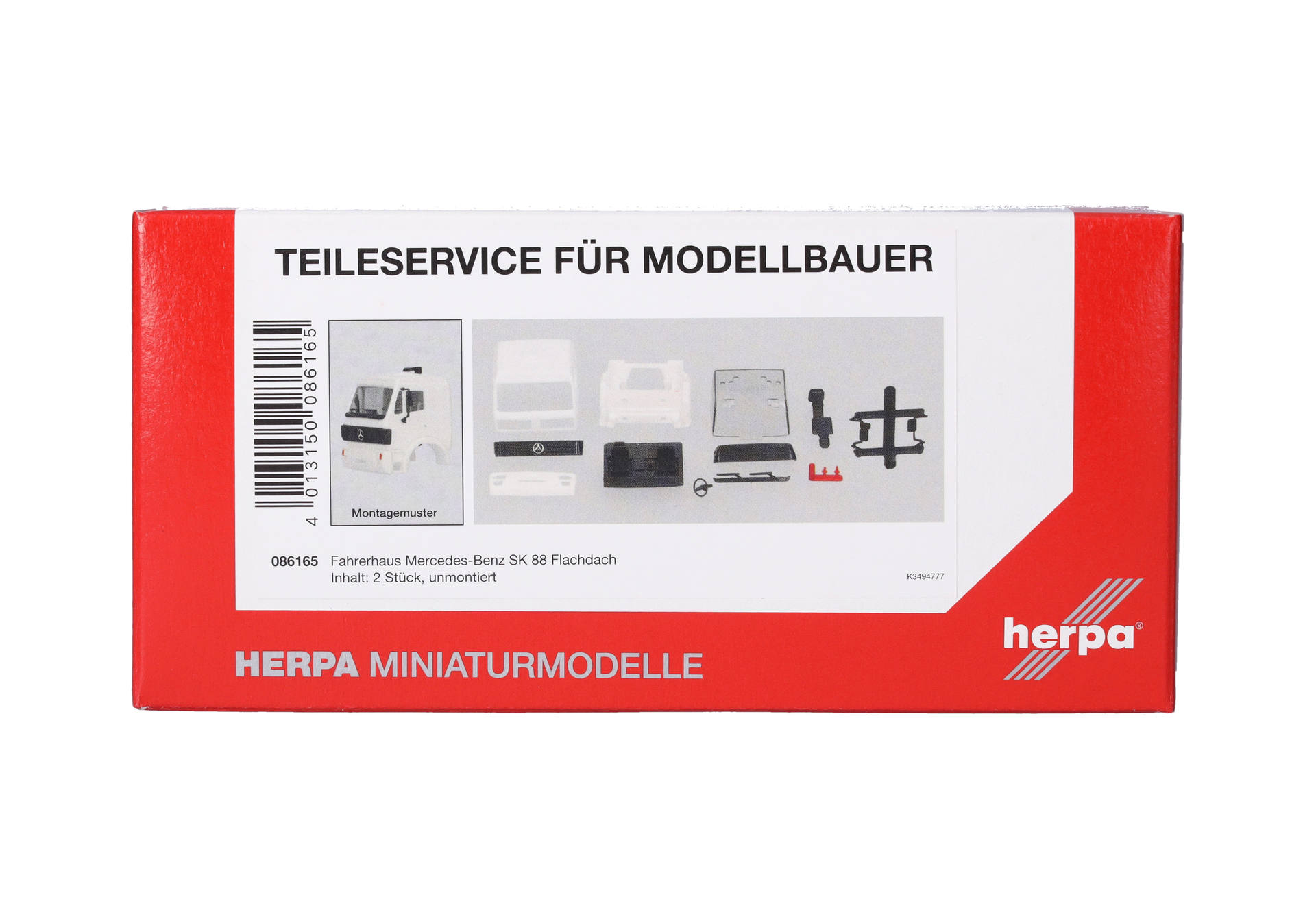 Teileservice: Mercedes-Benz SK88 Flachdach, weiß (2 Stück)