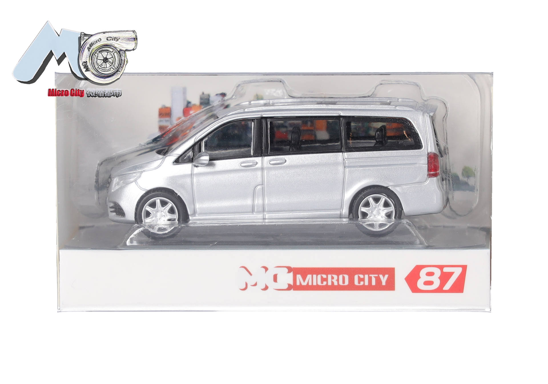 Minivan, Modellauto, Silber, Drahtguss, Spielzeug