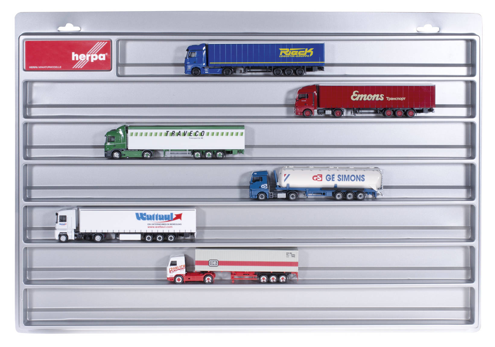 Truck showcase European lenght, silver(25.4 in x 17.7 in. x 1.4 in.)