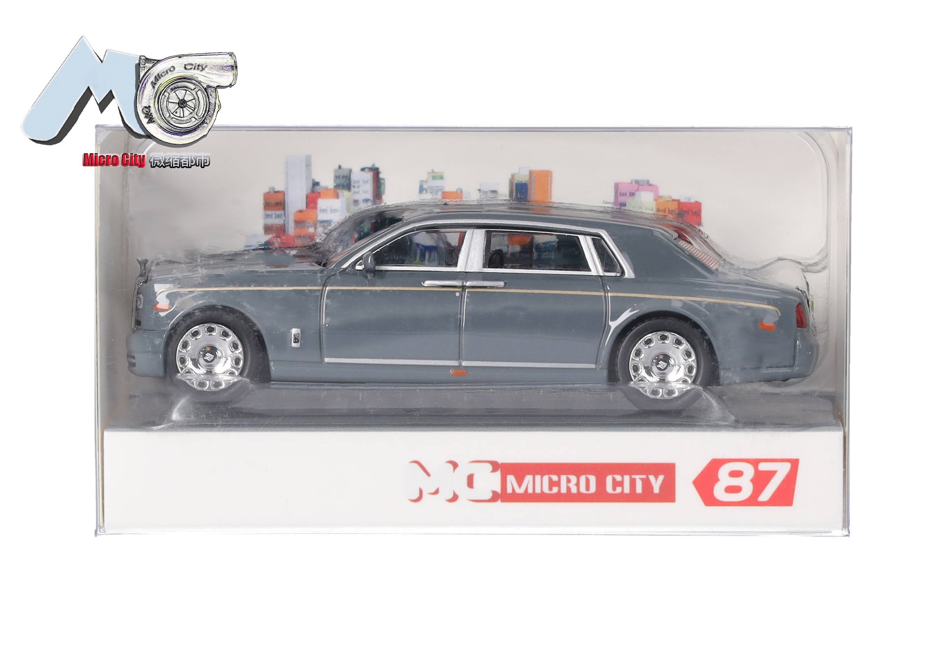 modellauto, Limousine, grau, Chromfelgen, Gießmetall