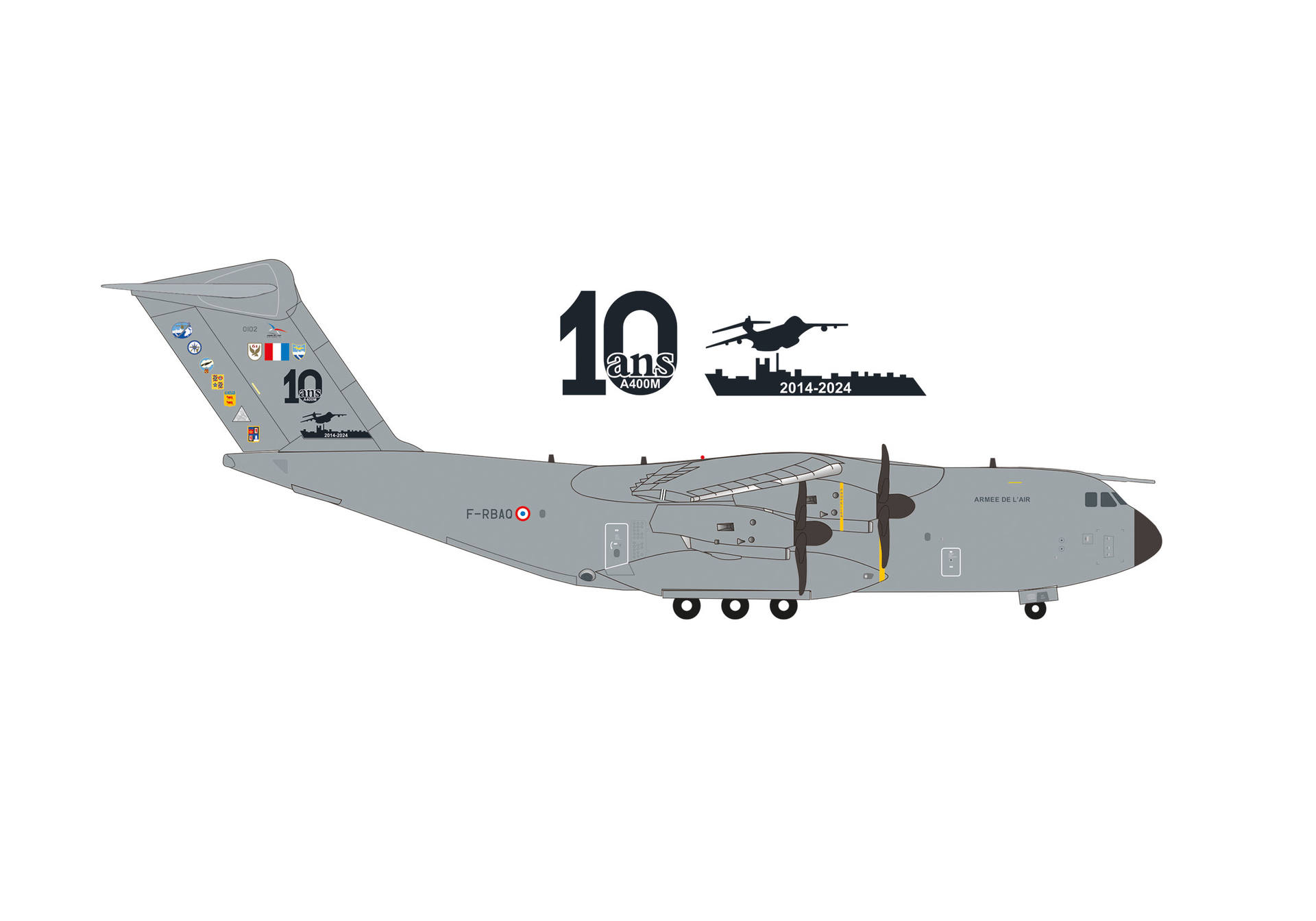 French Air Force - Escadron de Transport 1/61 Touraine – BA 123, Orléans-Bricy "10 Years of A400M"