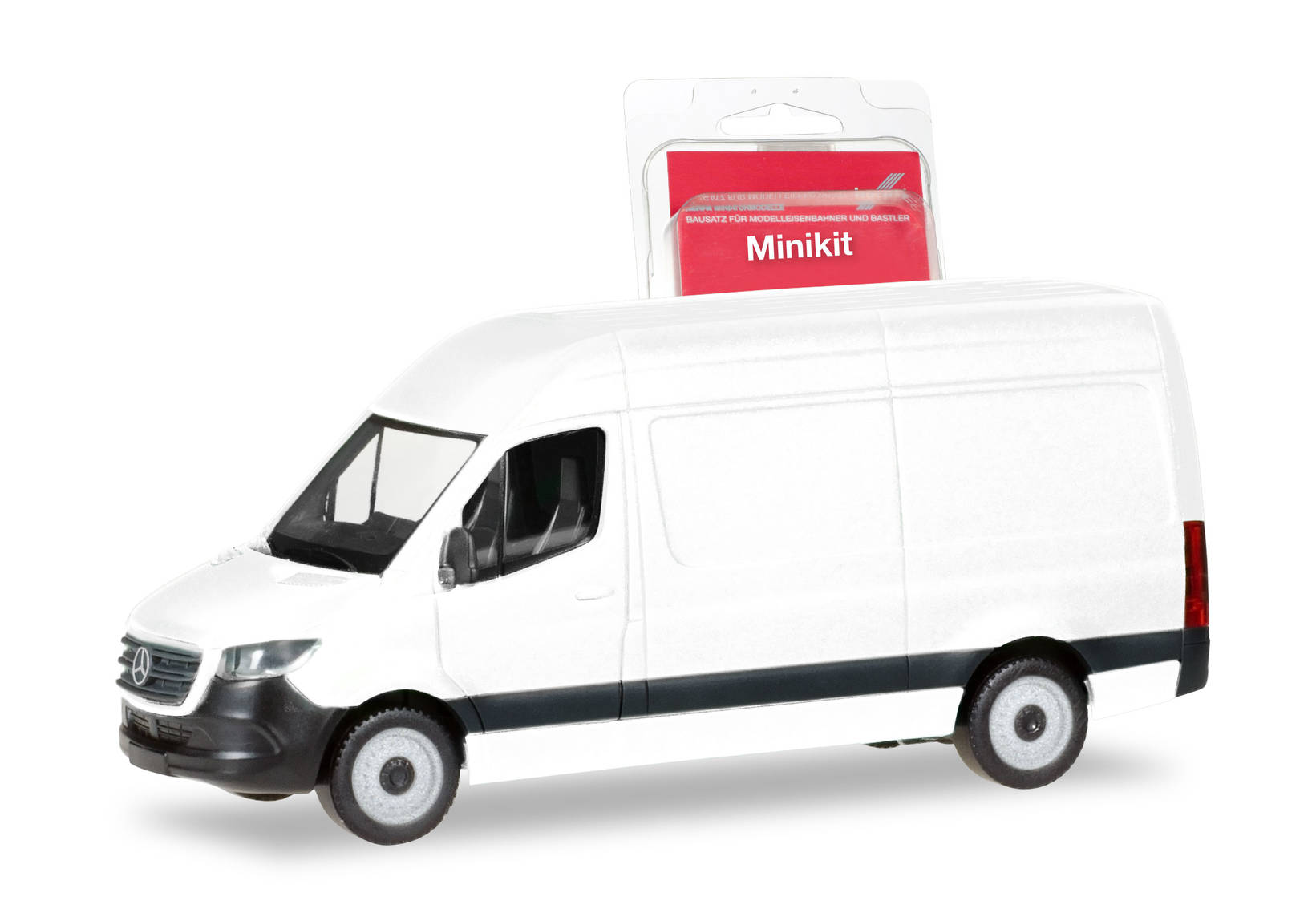 Herpa MiniKit: Mercedes-Benz Sprinter `18 box type with high roof, white