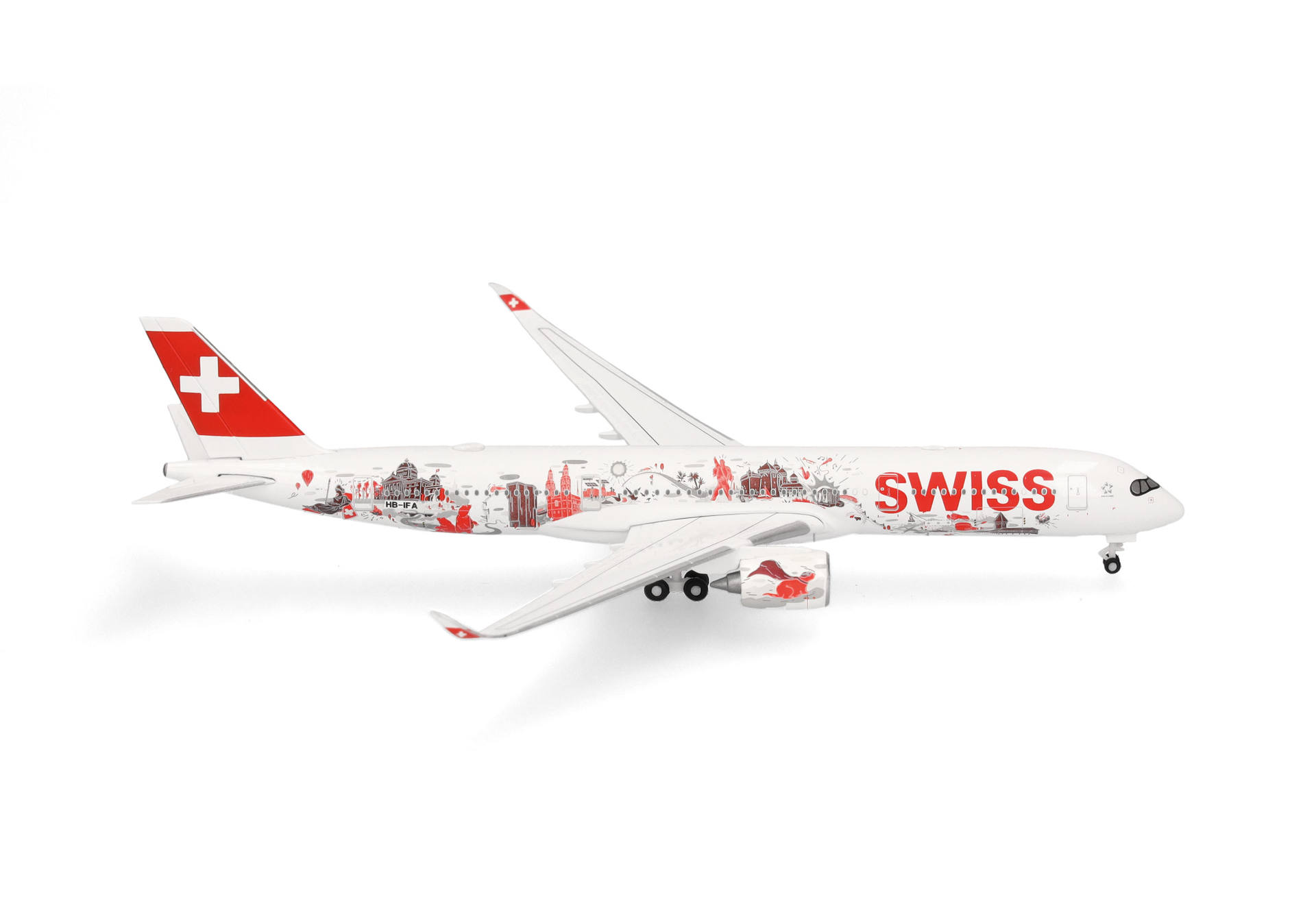 airplane, model, toy, livery, Swiss