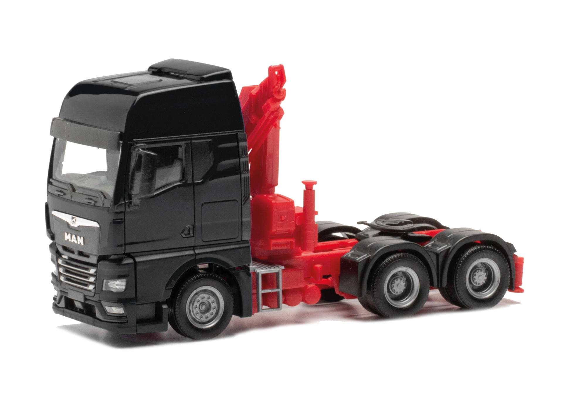 MAN TGX GX rigid tractor with crane 3axles (6x4), black